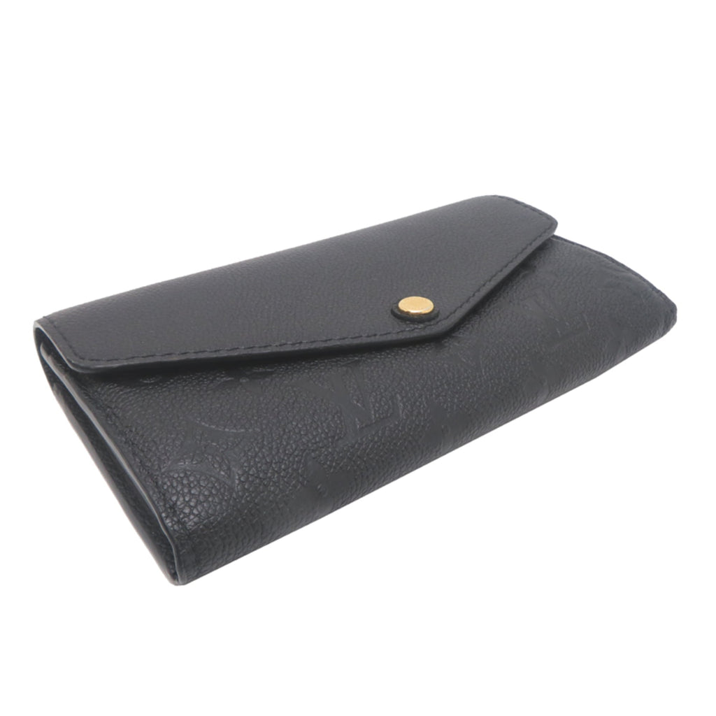 Louis Vuitton Black Noir Monogram Empreinte Long Wallet