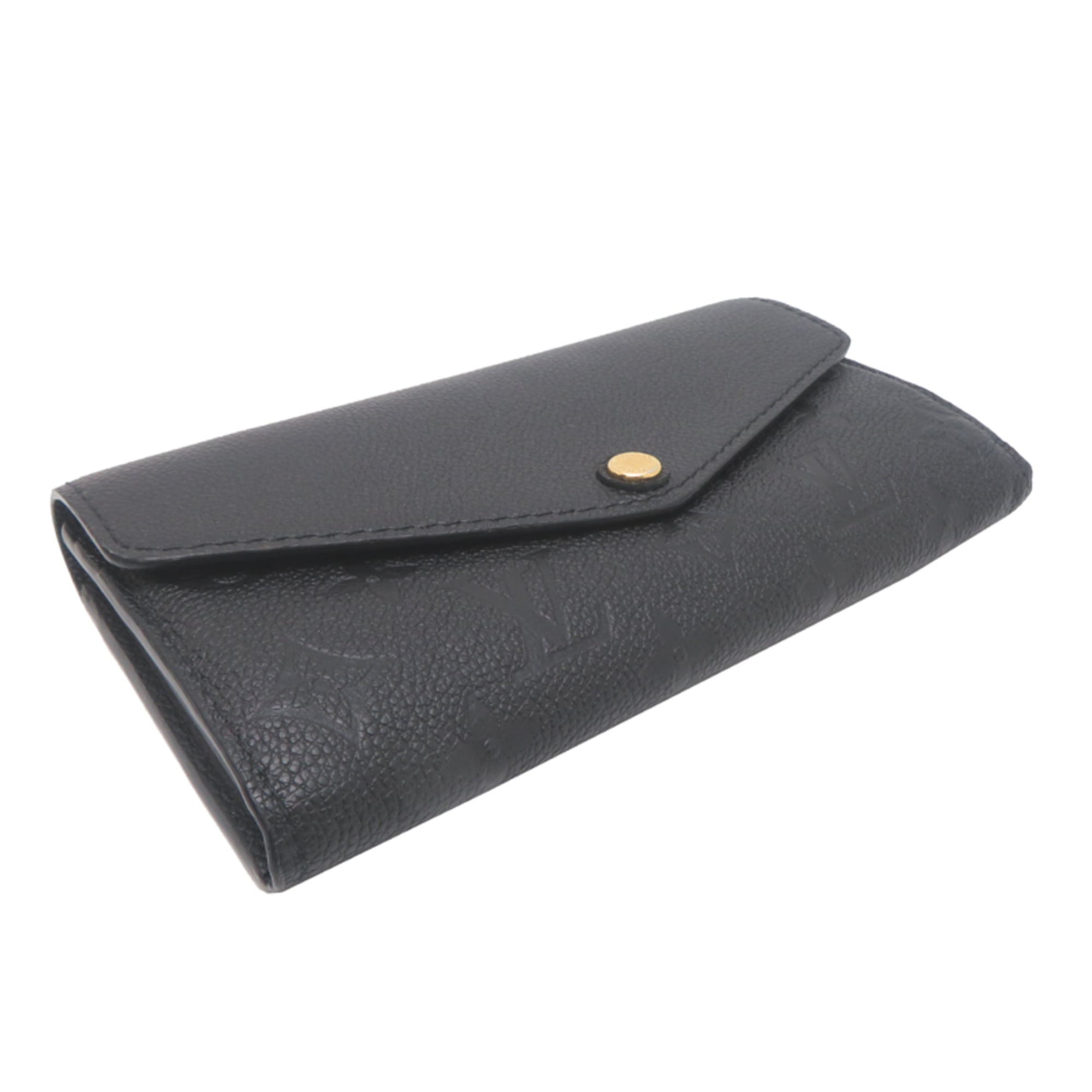 Louis Vuitton Black Noir Monogram Empreinte Long Wallet