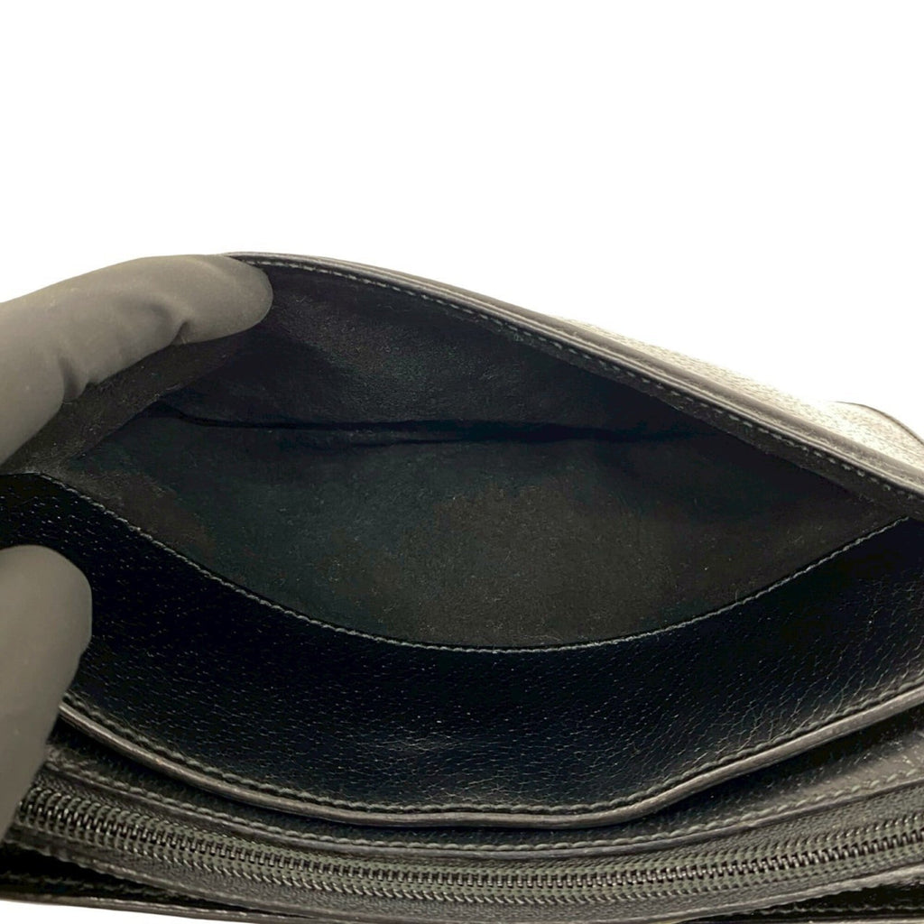 Gucci Black Leather Pochette Shoulder Bag (Pre-Owned)