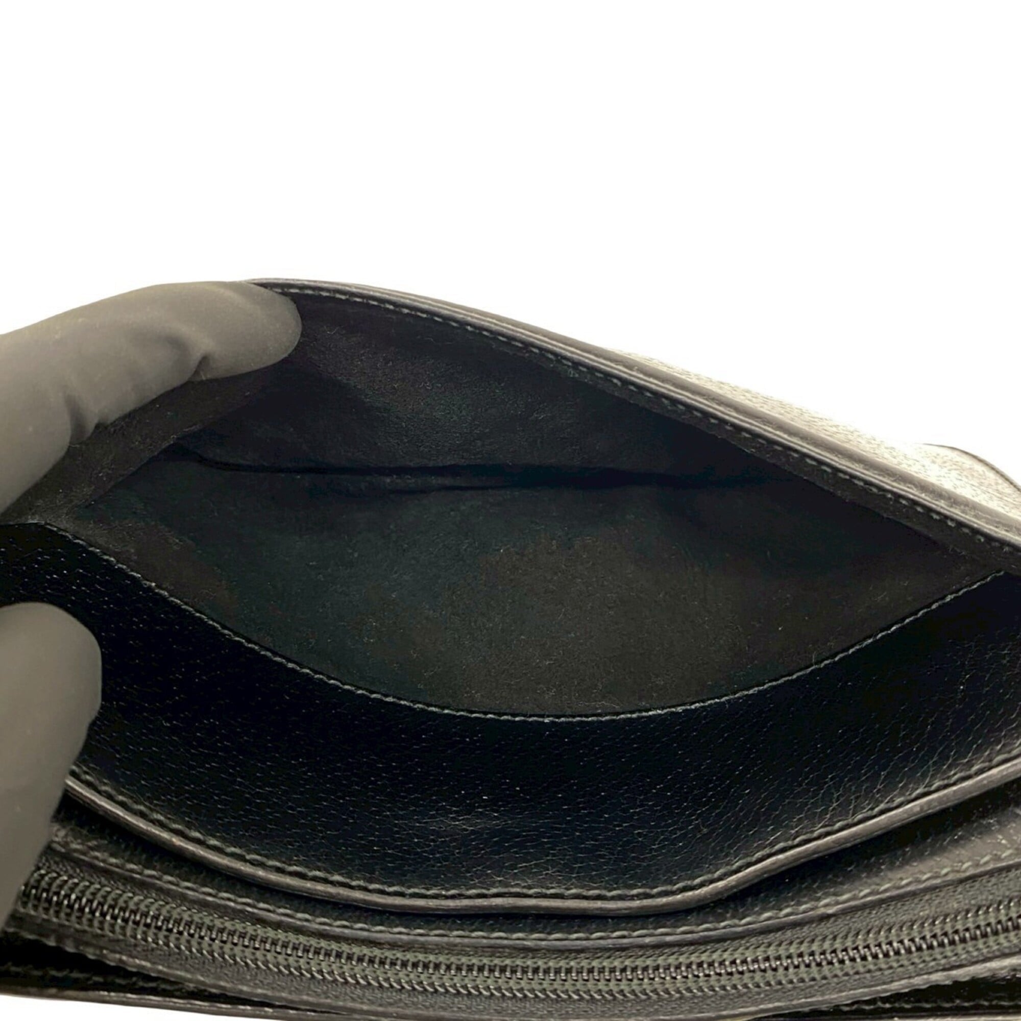 Gucci Black Leather Pochette Shoulder Bag (Pre-Owned)
