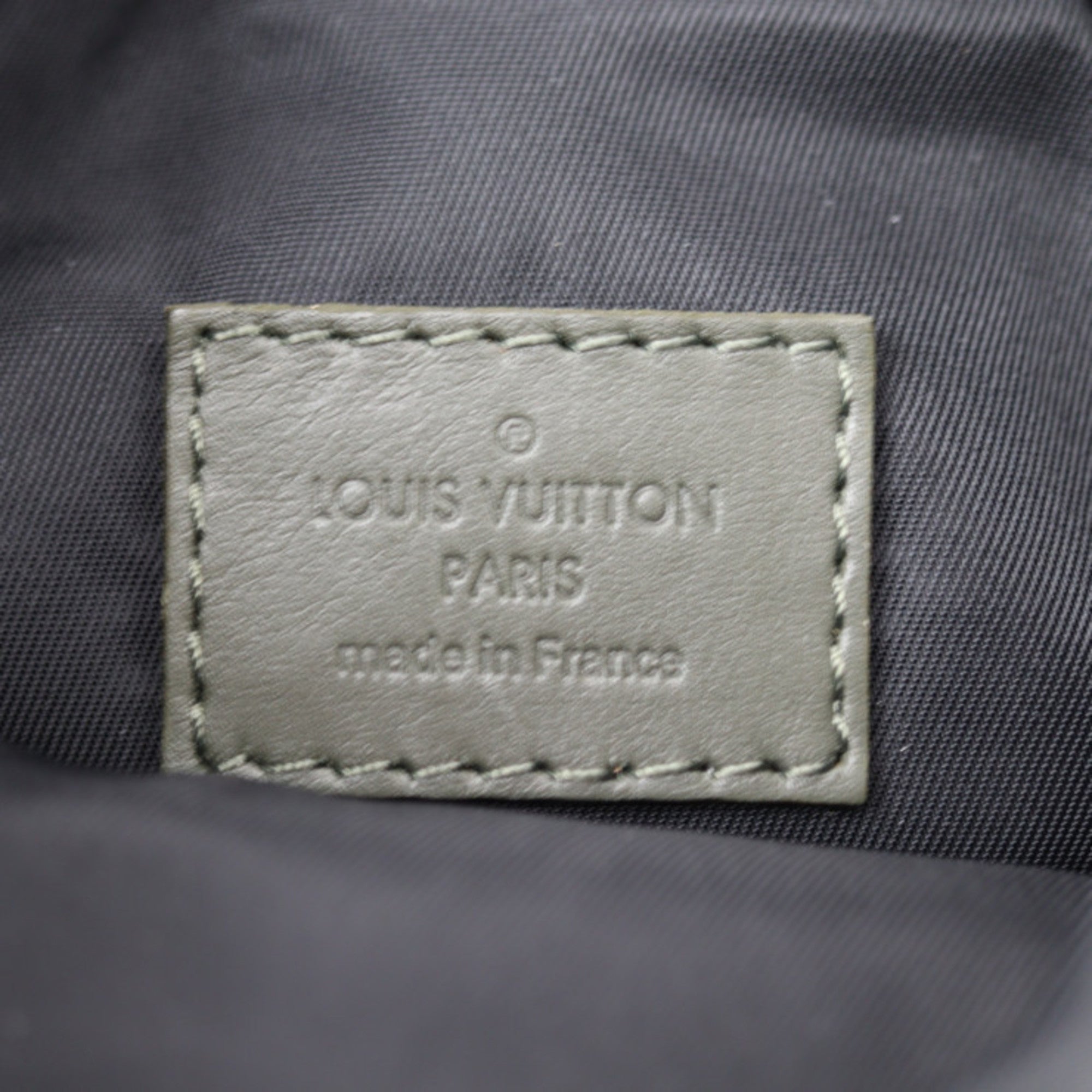 Louis Vuitton Black Khaki Leather Shoulder Bag