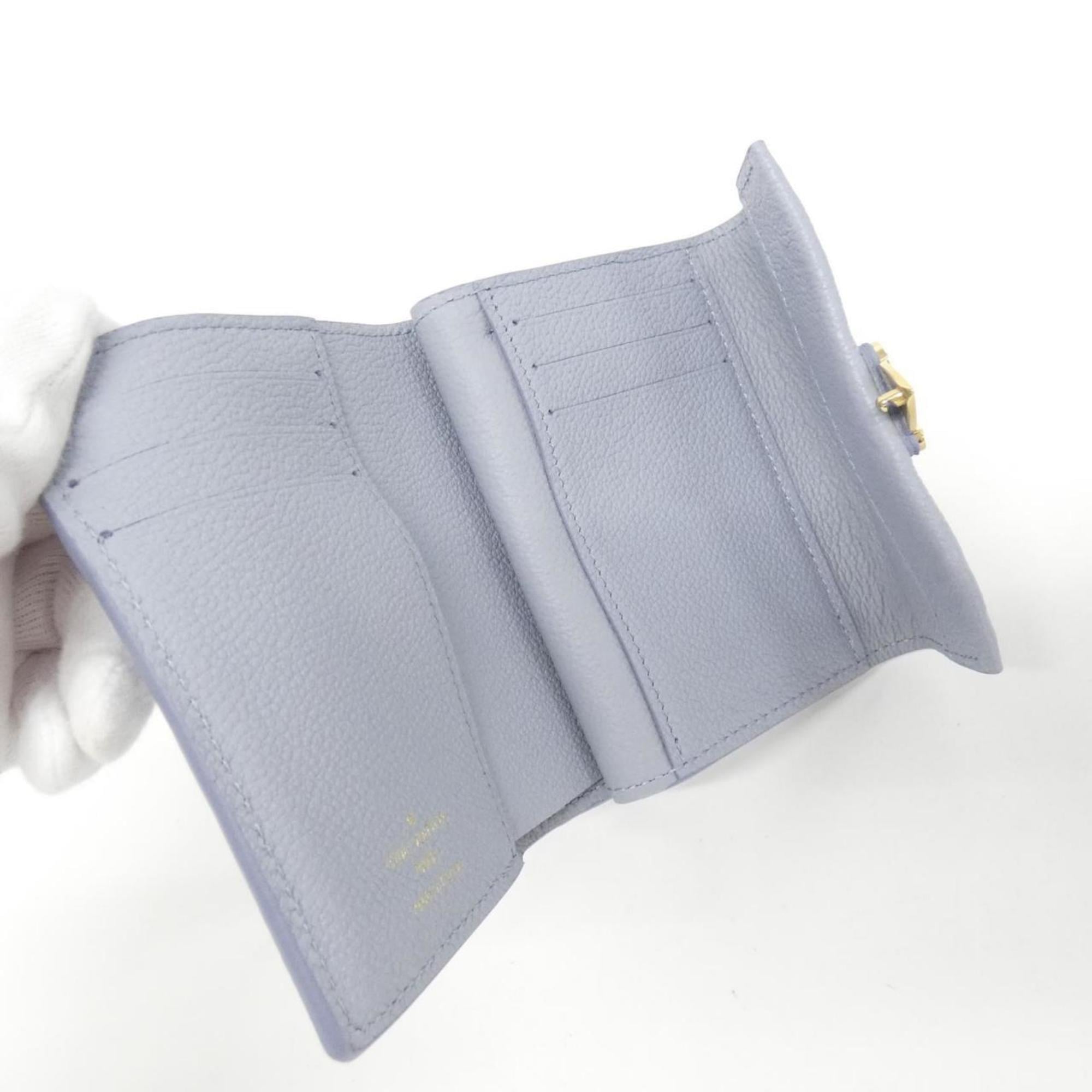 Louis Vuitton Blue Leather Wallet (Tri-Fold)