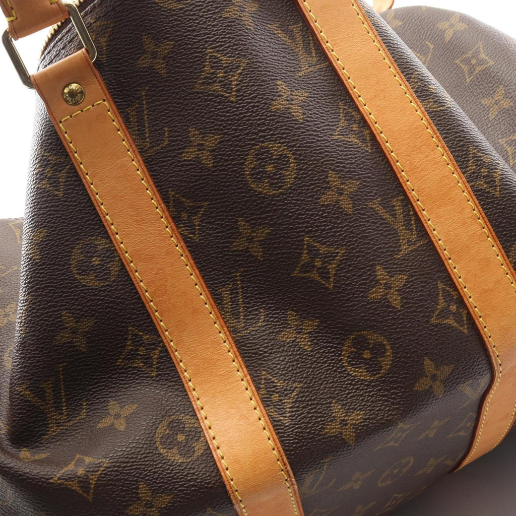 Louis Vuitton Brown Coated Canvas Leather Boston Bag