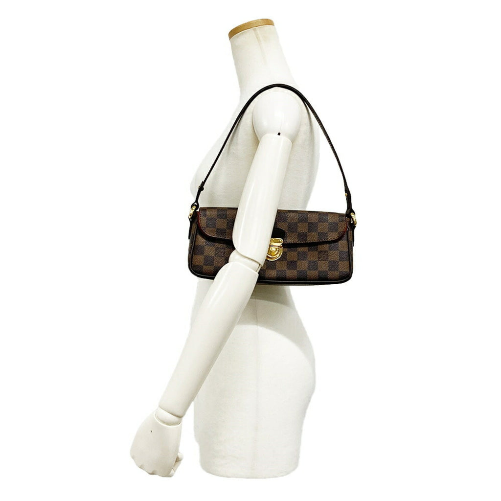 Louis Vuitton Damier Brown Damier Canvas Ebene Galle Leather Shoulder Bag