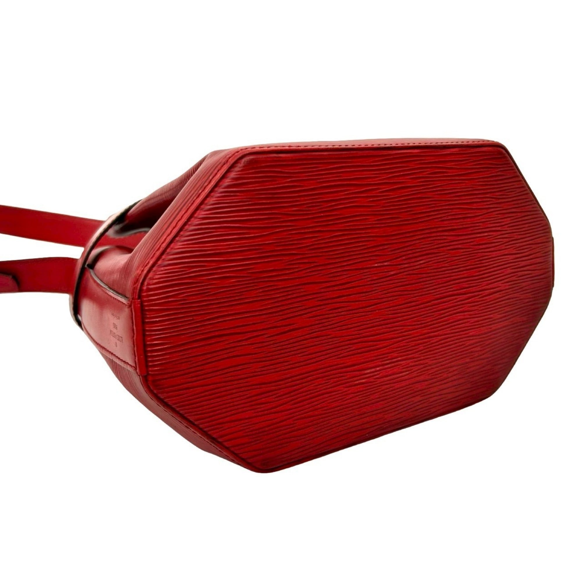 Louis Vuitton Red Color Epi Leather Shoulder Bag Tote Bag