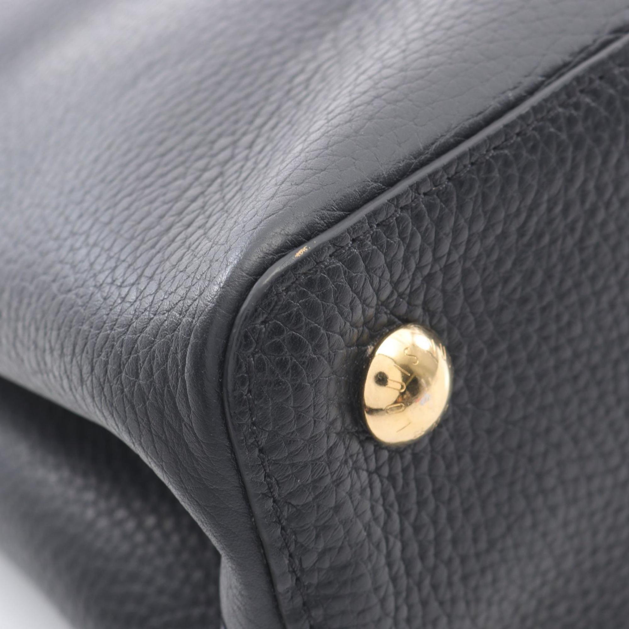 Louis Vuitton Black Leather Handbag