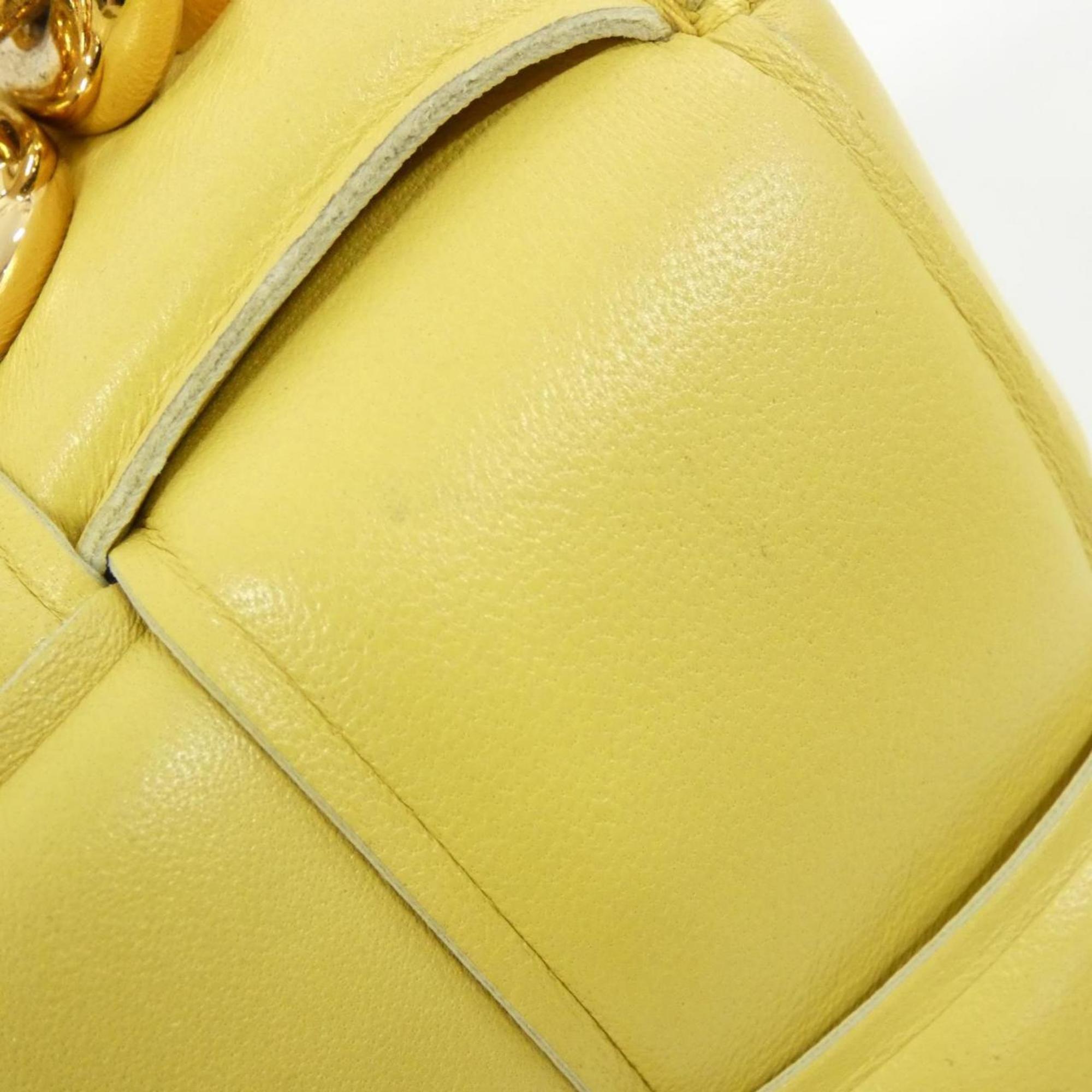 Bottega Veneta Yellow Leather Shoulder Bag