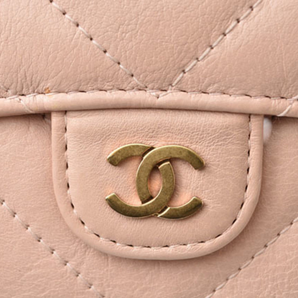 Chanel Baby Pink Leather Wallet (Tri-Fold)