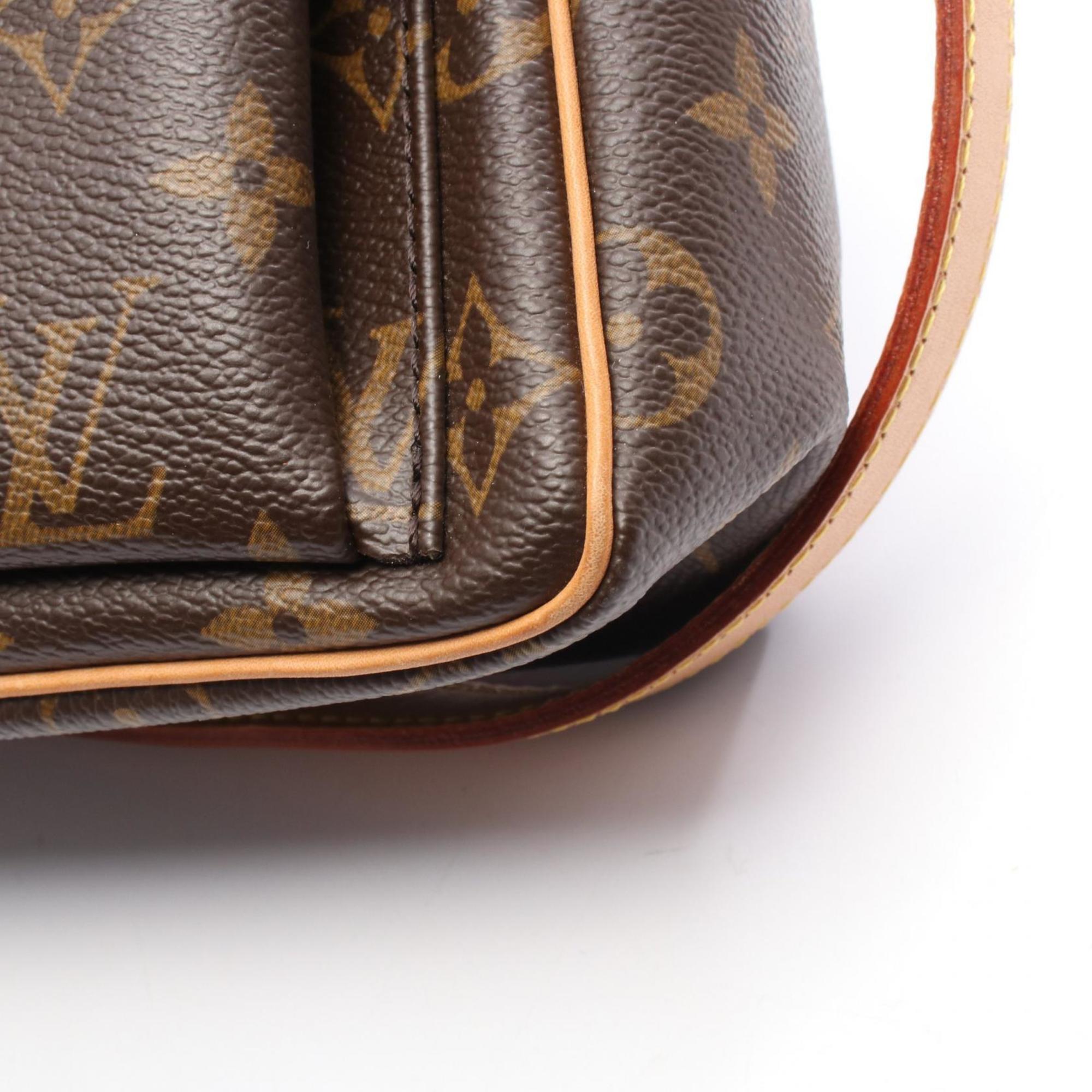 Louis Vuitton Brown Coated Canvas Pvc Monogram Leather Handbag Shoulder Bag