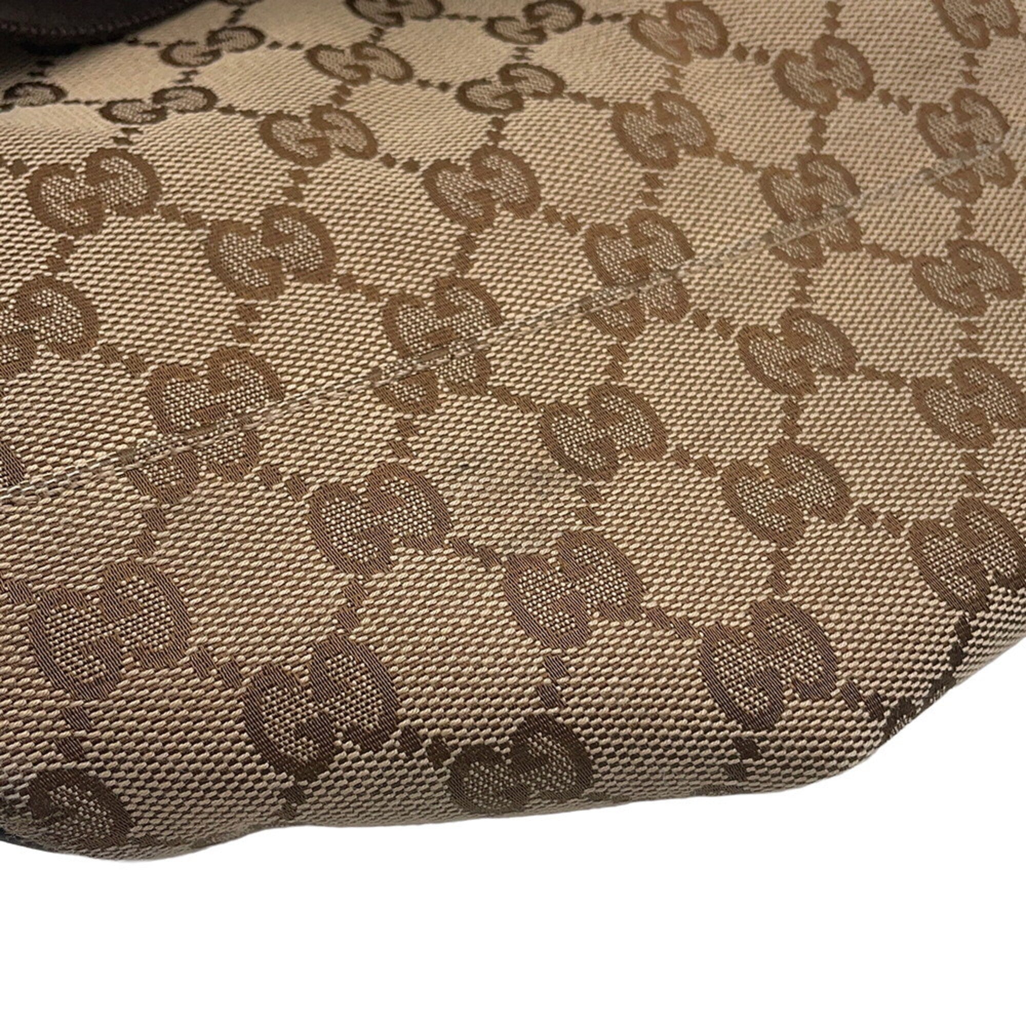 Gucci Beige Brown Gg Canvas Backpack Handbag (Pre-Owned)