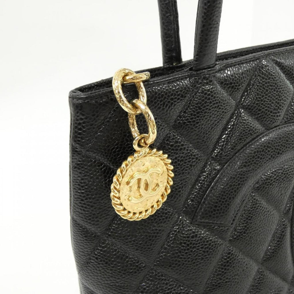 Chanel Black Grained Calfskin Handbag