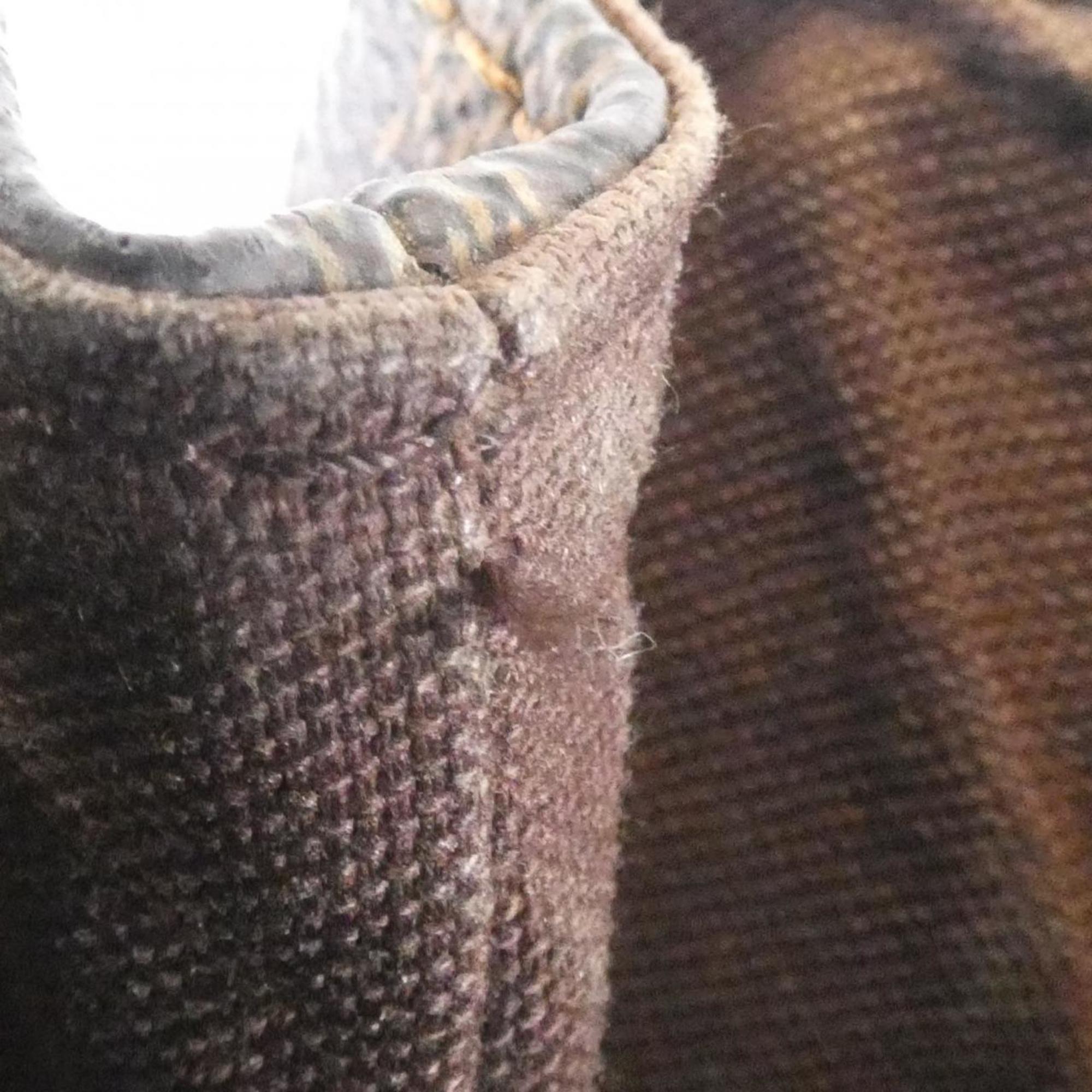 Louis Vuitton Brown Coated Canvas Handbag