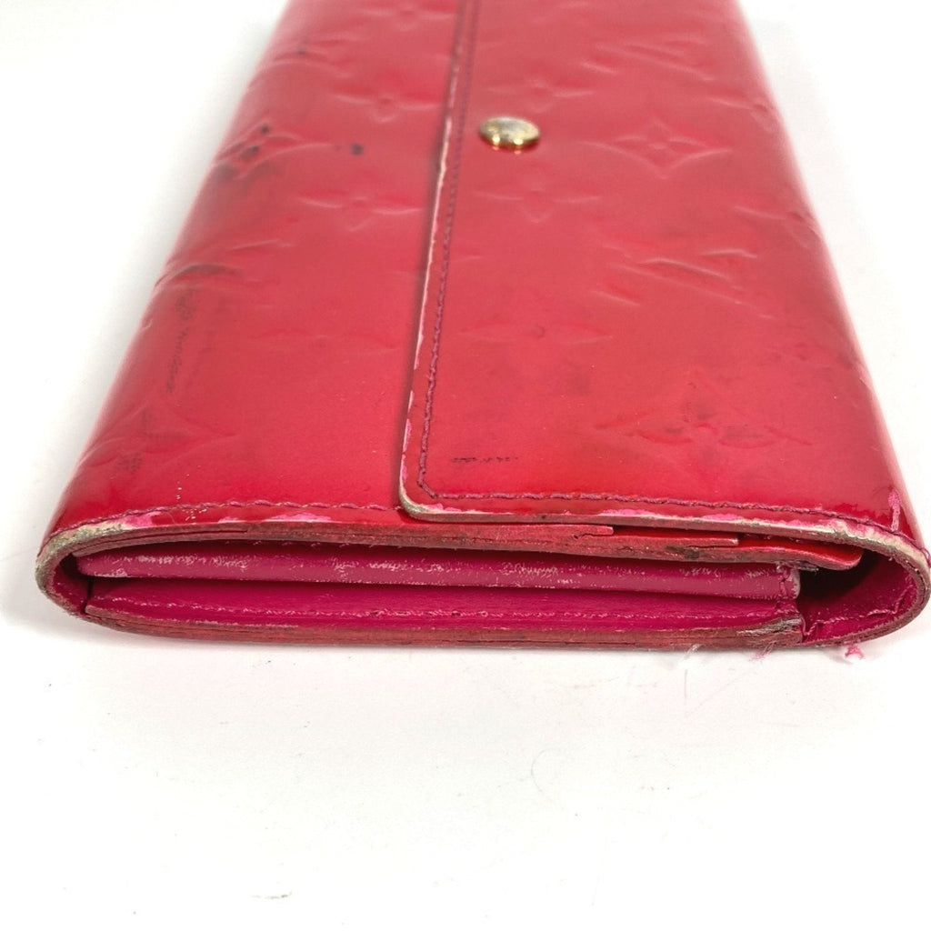 Louis Vuitton Galle Pink Rose Pop Monogram Vernis Long Wallet