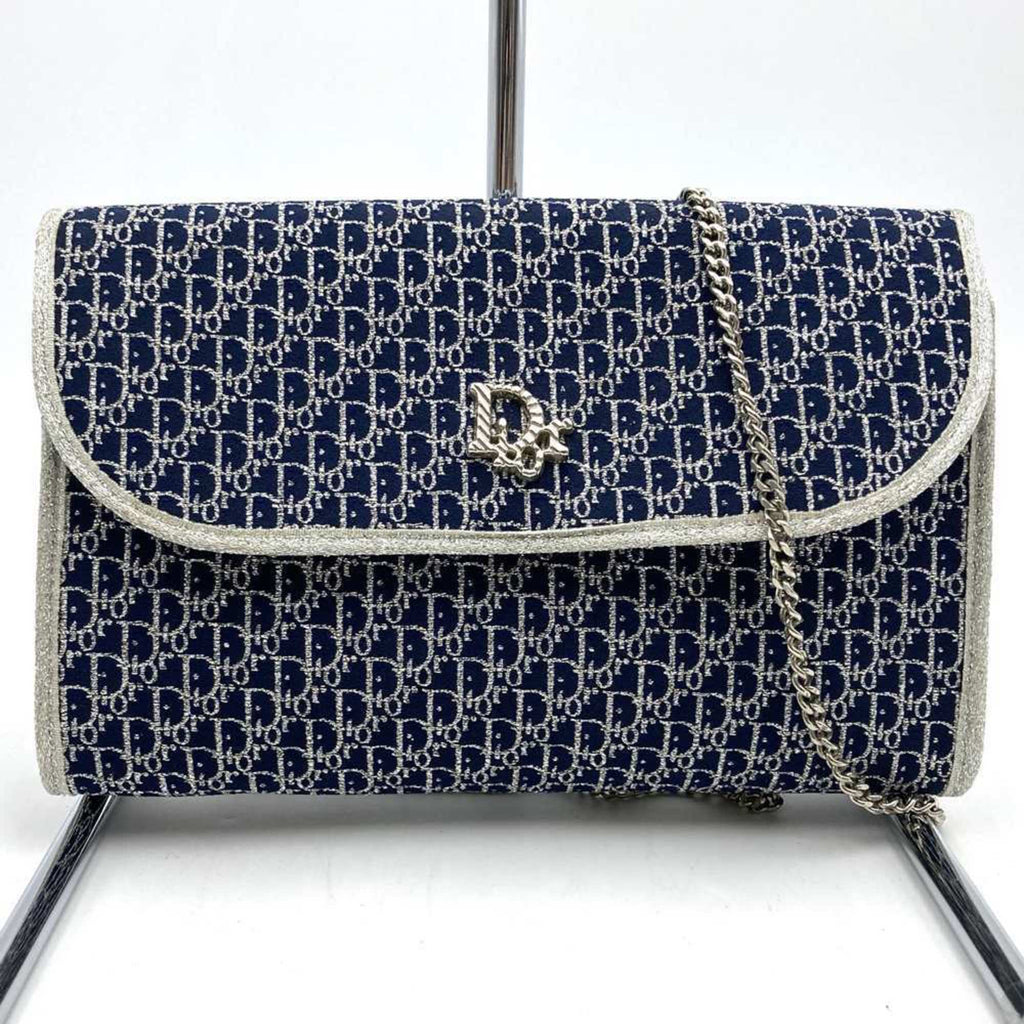 Christian Dior Navy Canvas Shoulder Bag (Pre-Owned)