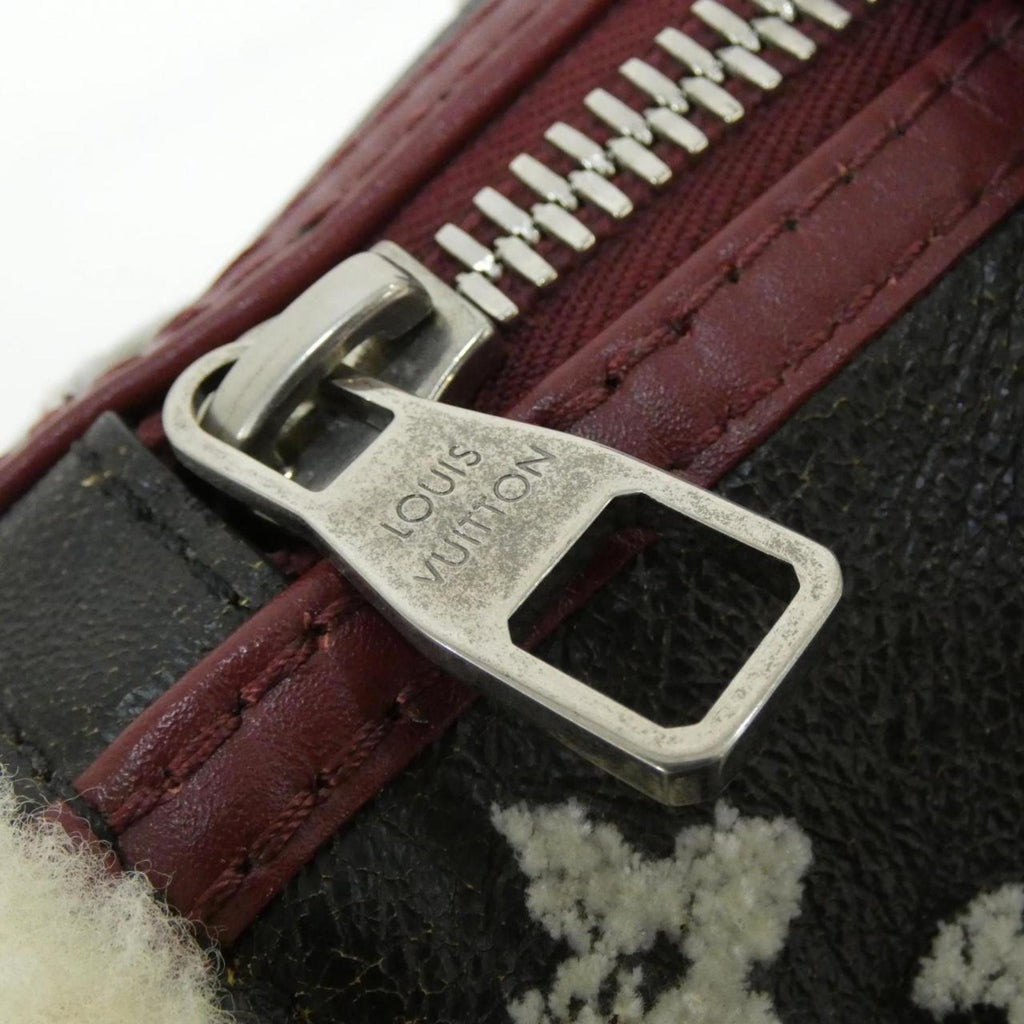 Louis Vuitton Black Ivory Rouge Leather Boston Bag