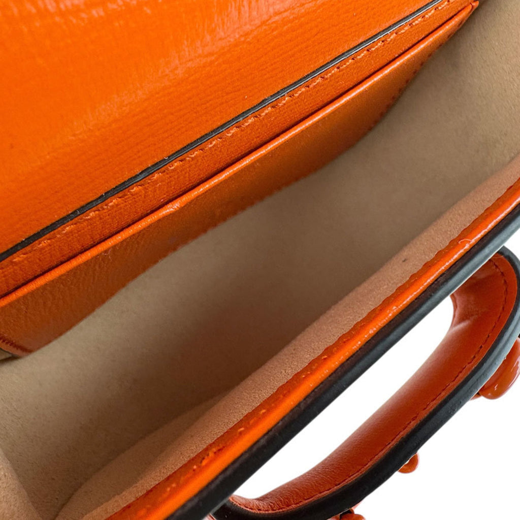 Gucci Orange Leather Shoulder Bag (Pre-Owned)