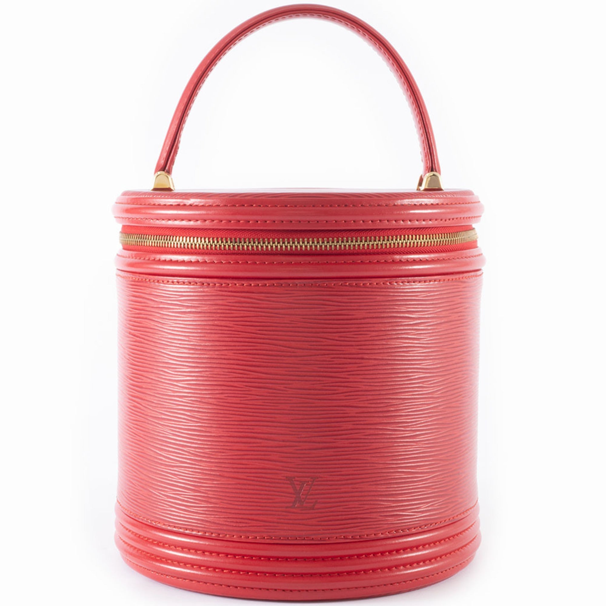 Louis Vuitton Castilian Red Epi Leather Handbag Vanity Bag