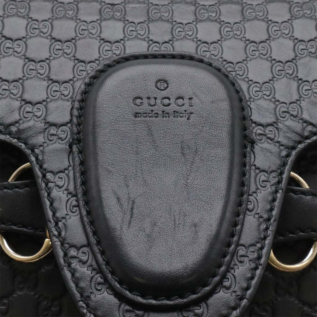 Gucci Microguccissima Black Micro Gg Leather Shoulder Bag (Pre-Owned)
