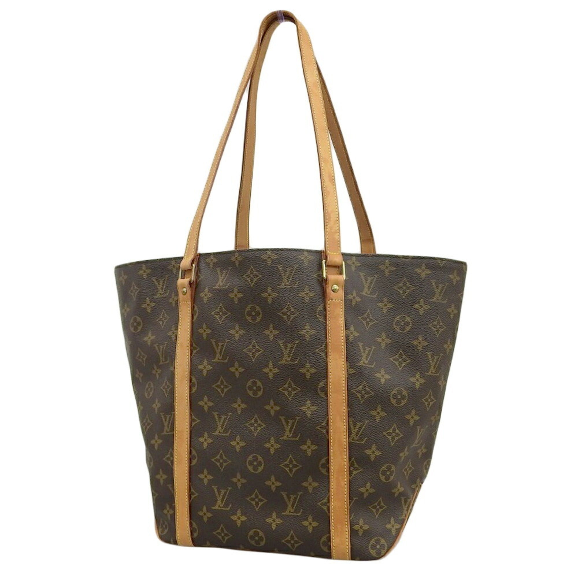 Louis Vuitton Brown Monogram Pvc Leather Shoulder Bag Tote Bag
