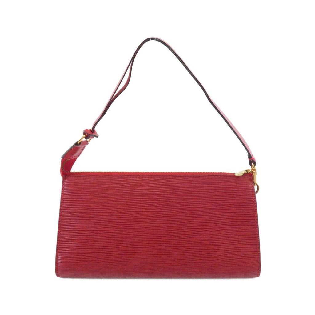 Louis Vuitton Red Color Leather Pochette Pouch
