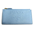 Prada Light Blue Leather Coin Purse/Coin Case
