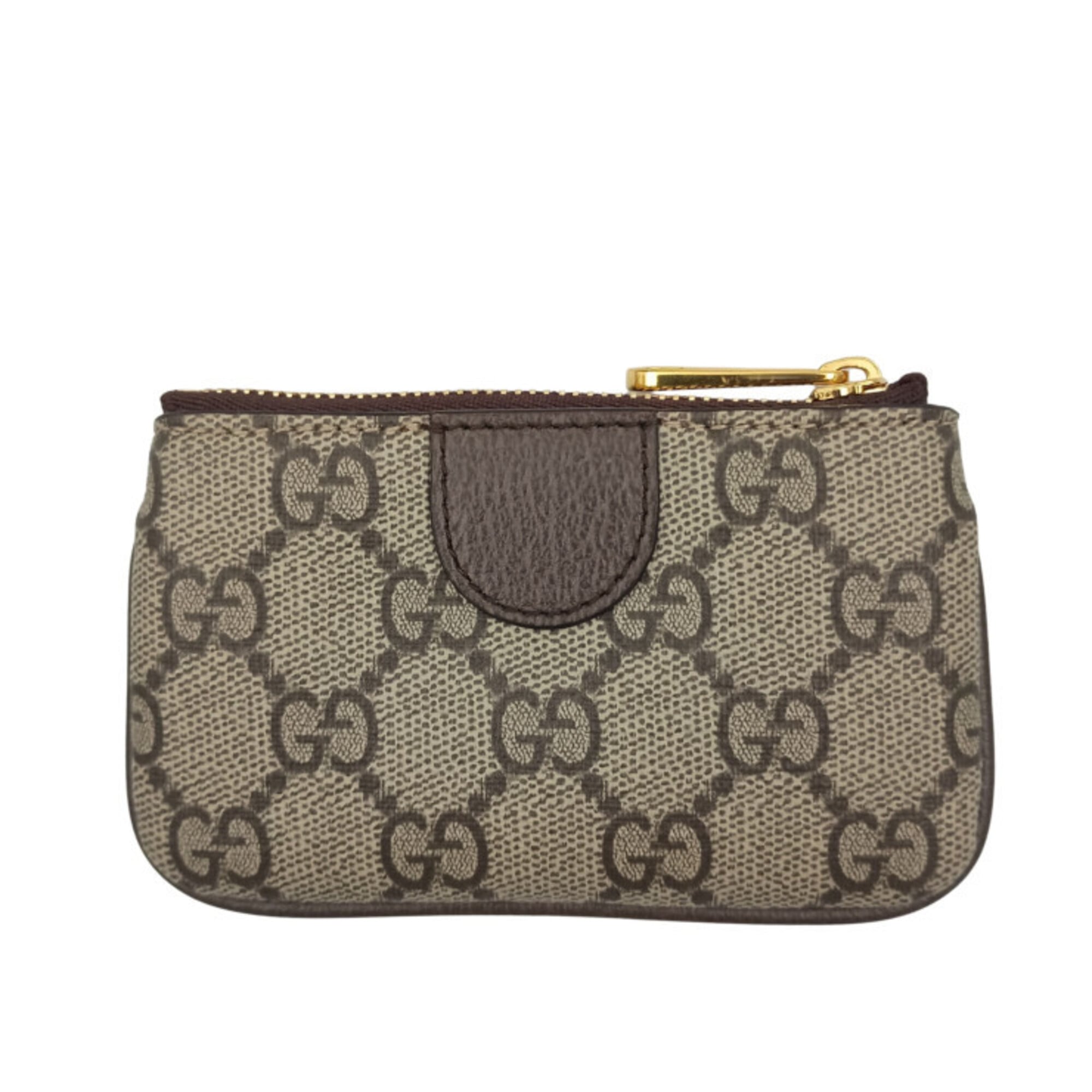 Gucci Beige Brown Gg Supreme Coin Purse/Coin Case (Pre-Owned)