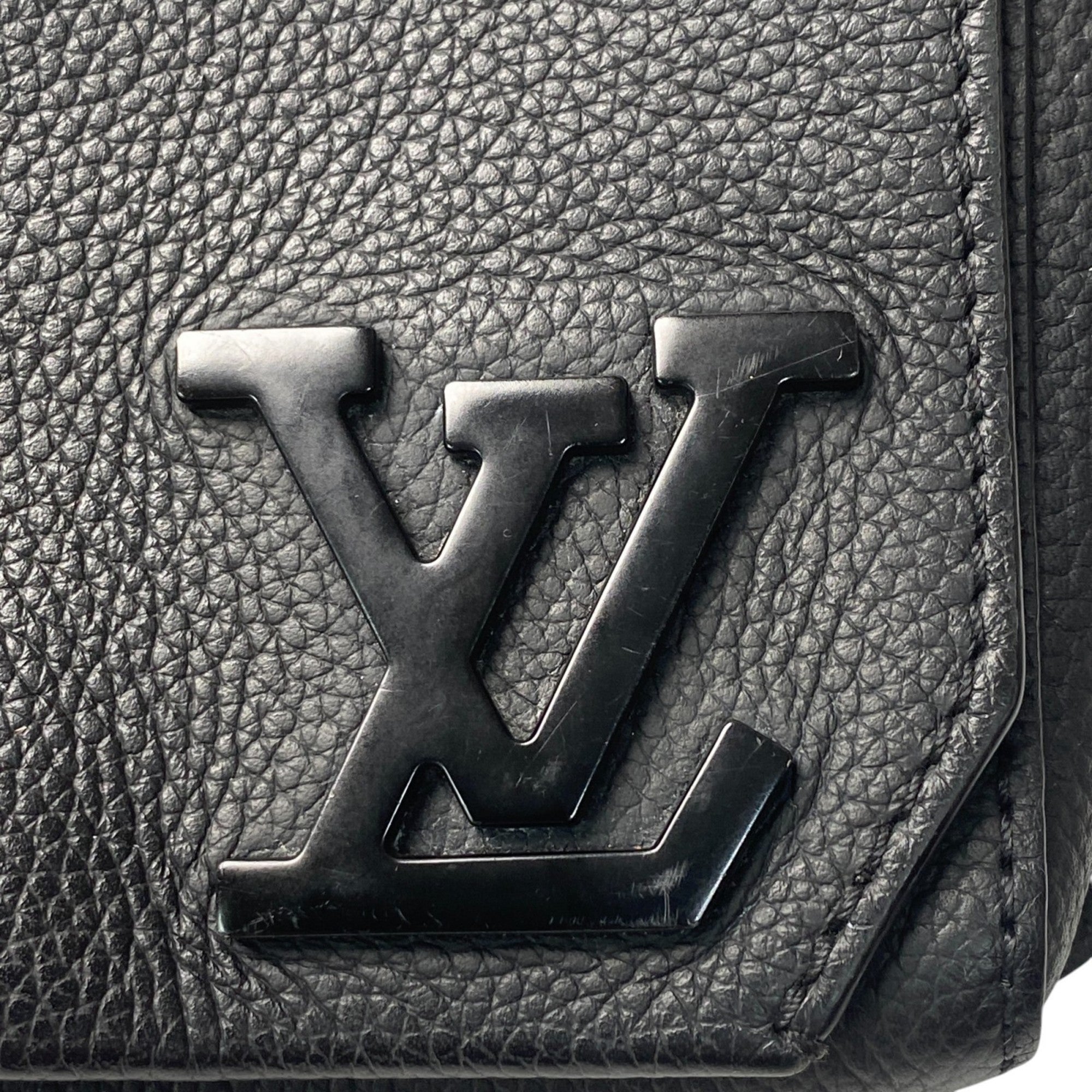 Louis Vuitton Black Leather Sling Bag