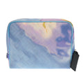 Fendi Light Blue Purple Yellow Fabric Leather Pouch