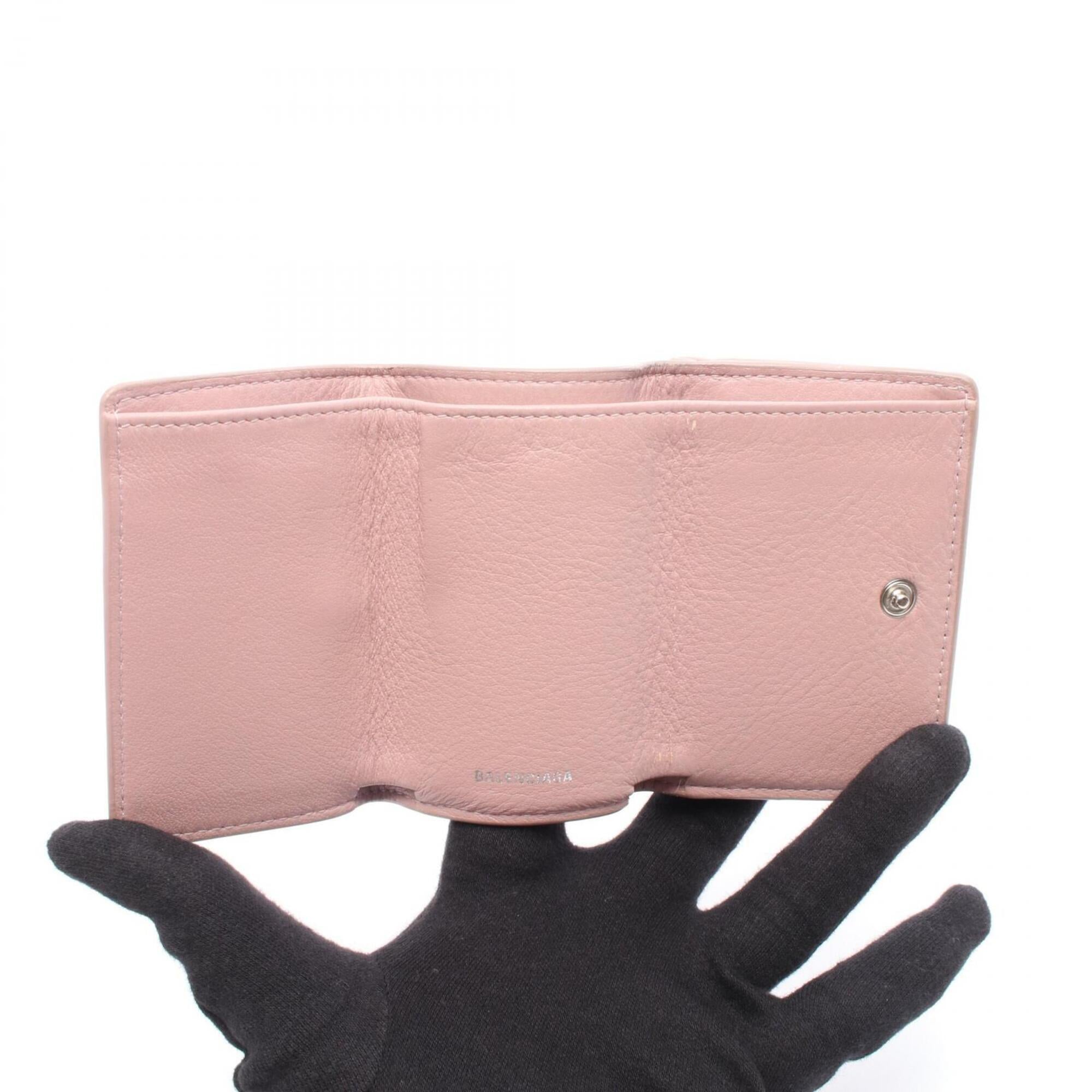 Balenciaga Pink Leather Wallet (Tri-Fold)