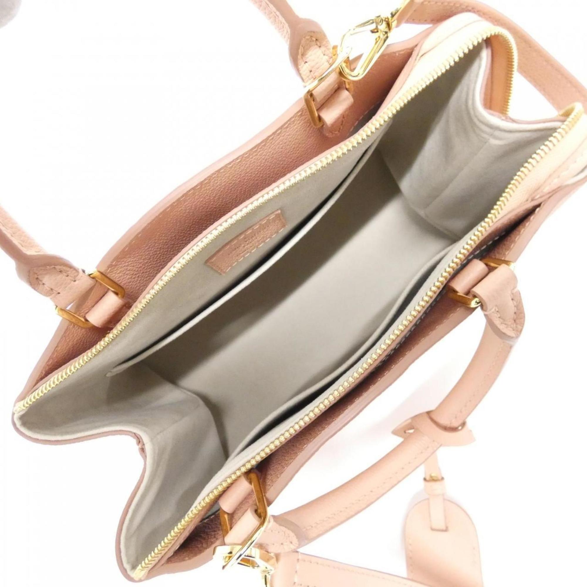 Louis Vuitton Cream Pink Leather Handbag