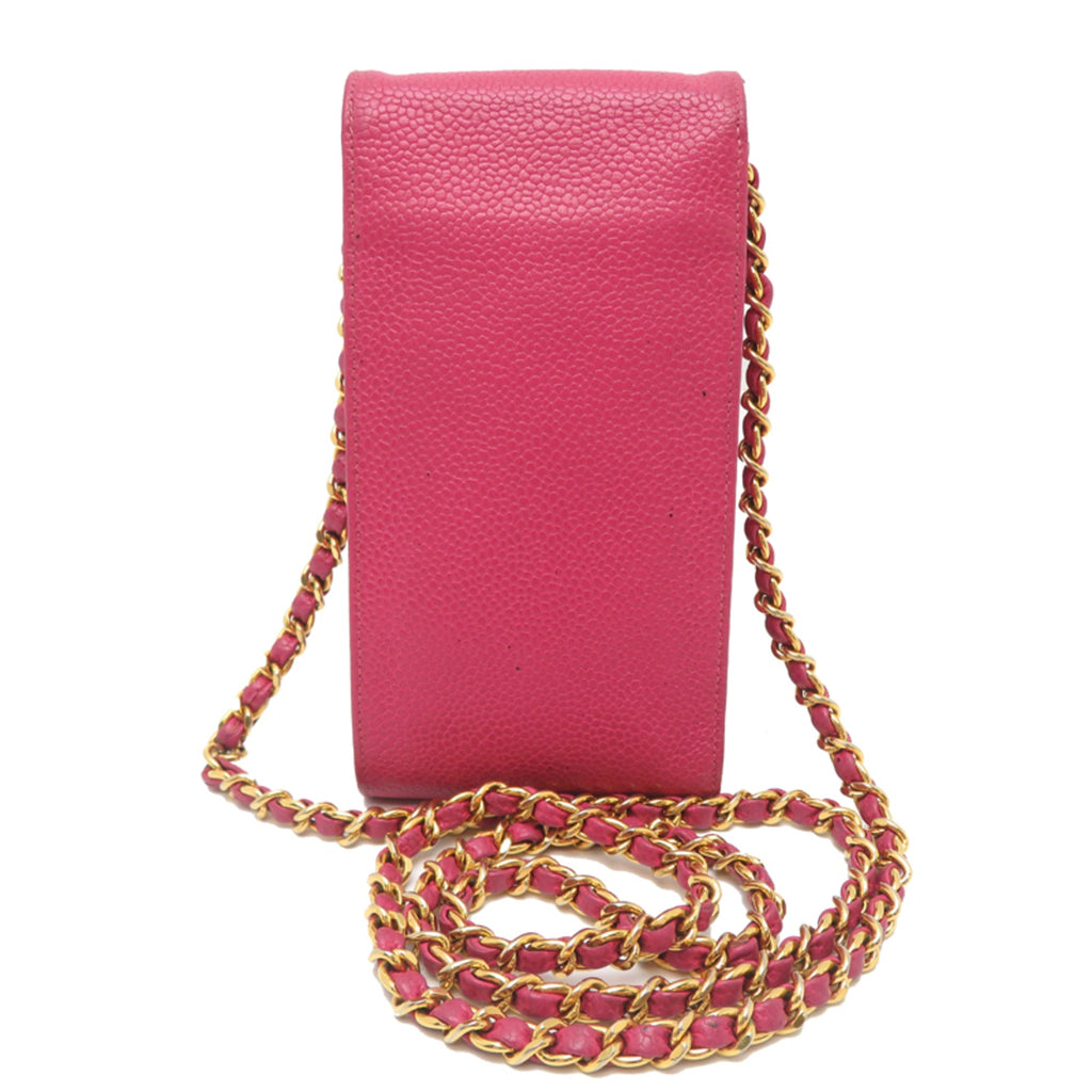 Chanel Pink Grained Calfskin Shoulder Bag