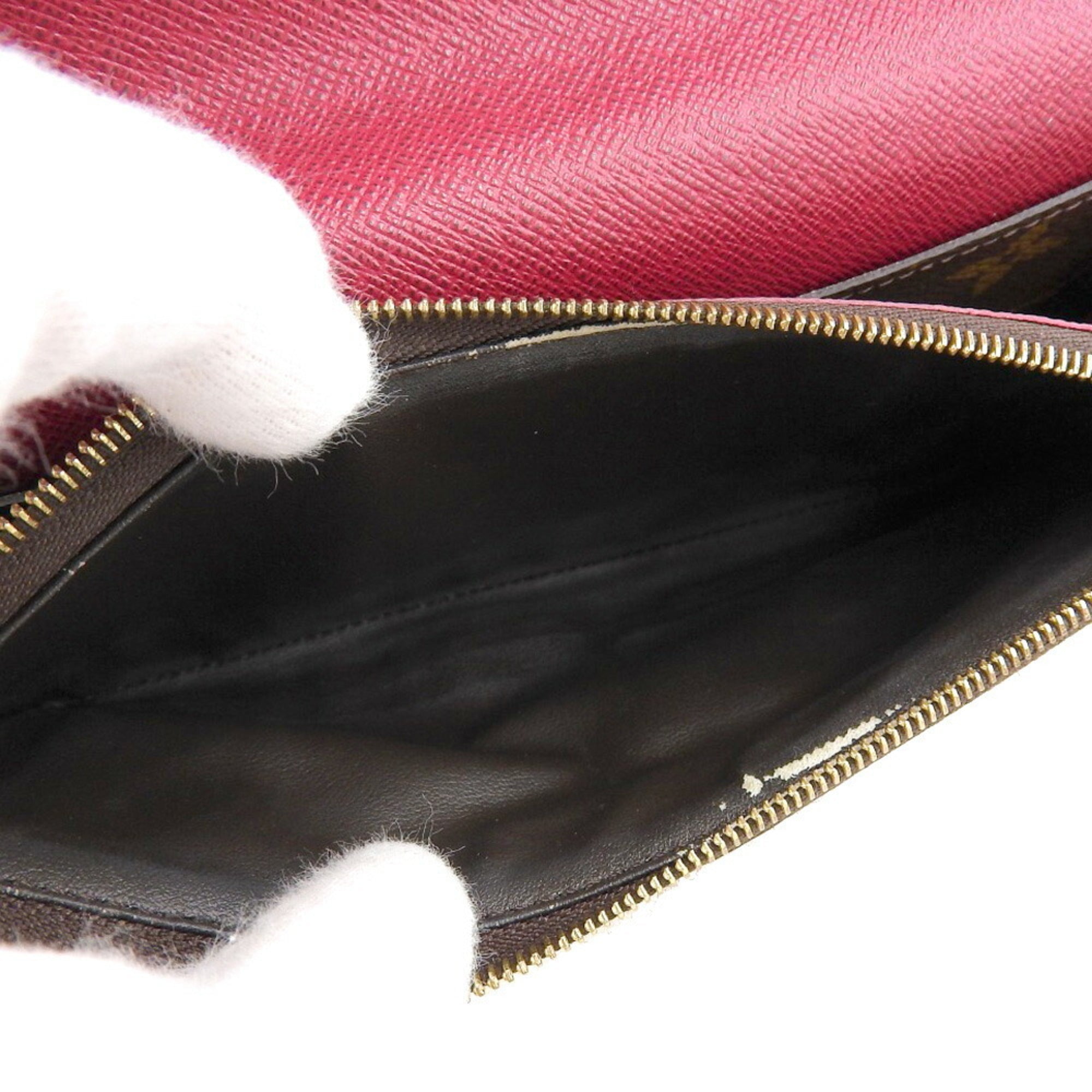 Louis Vuitton Fuchsia Monogram Purple Red Color Pvc Long Wallet
