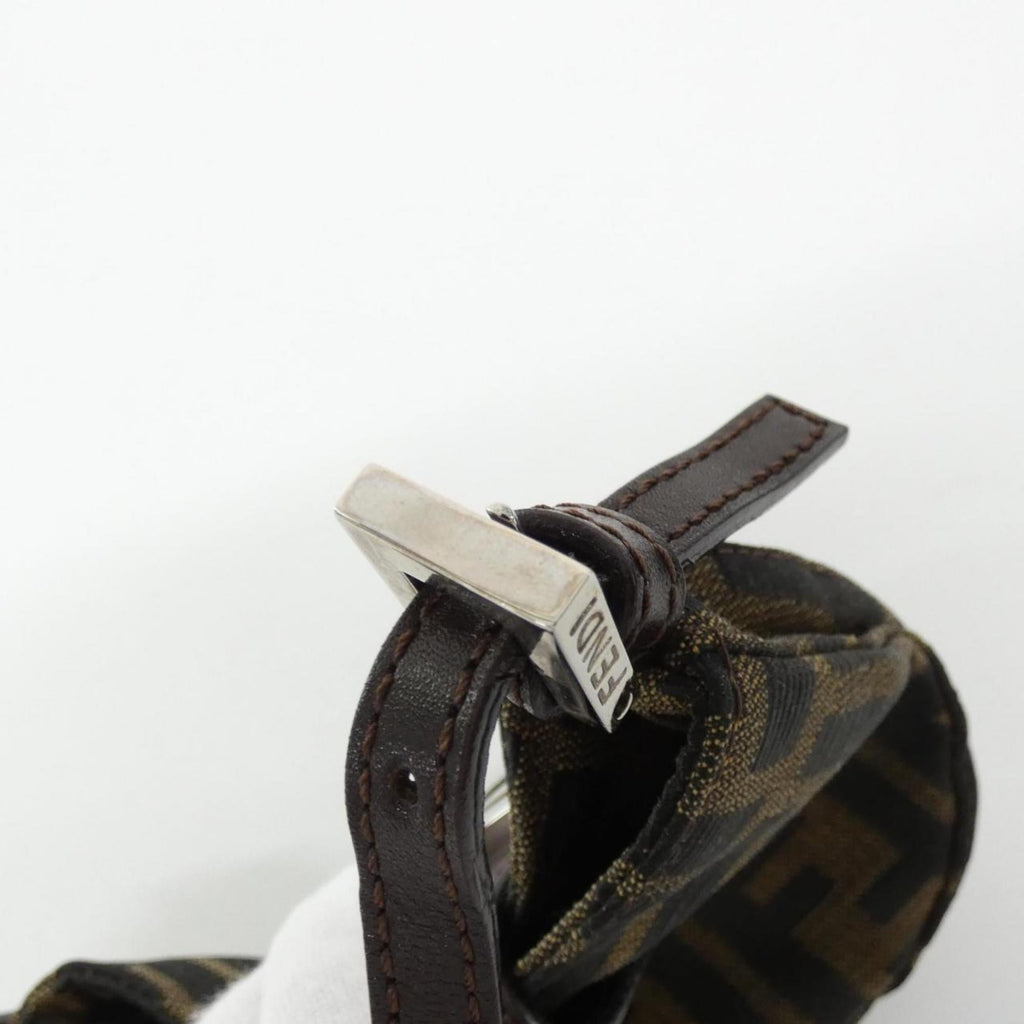 Fendi Silver Canvas Handbag