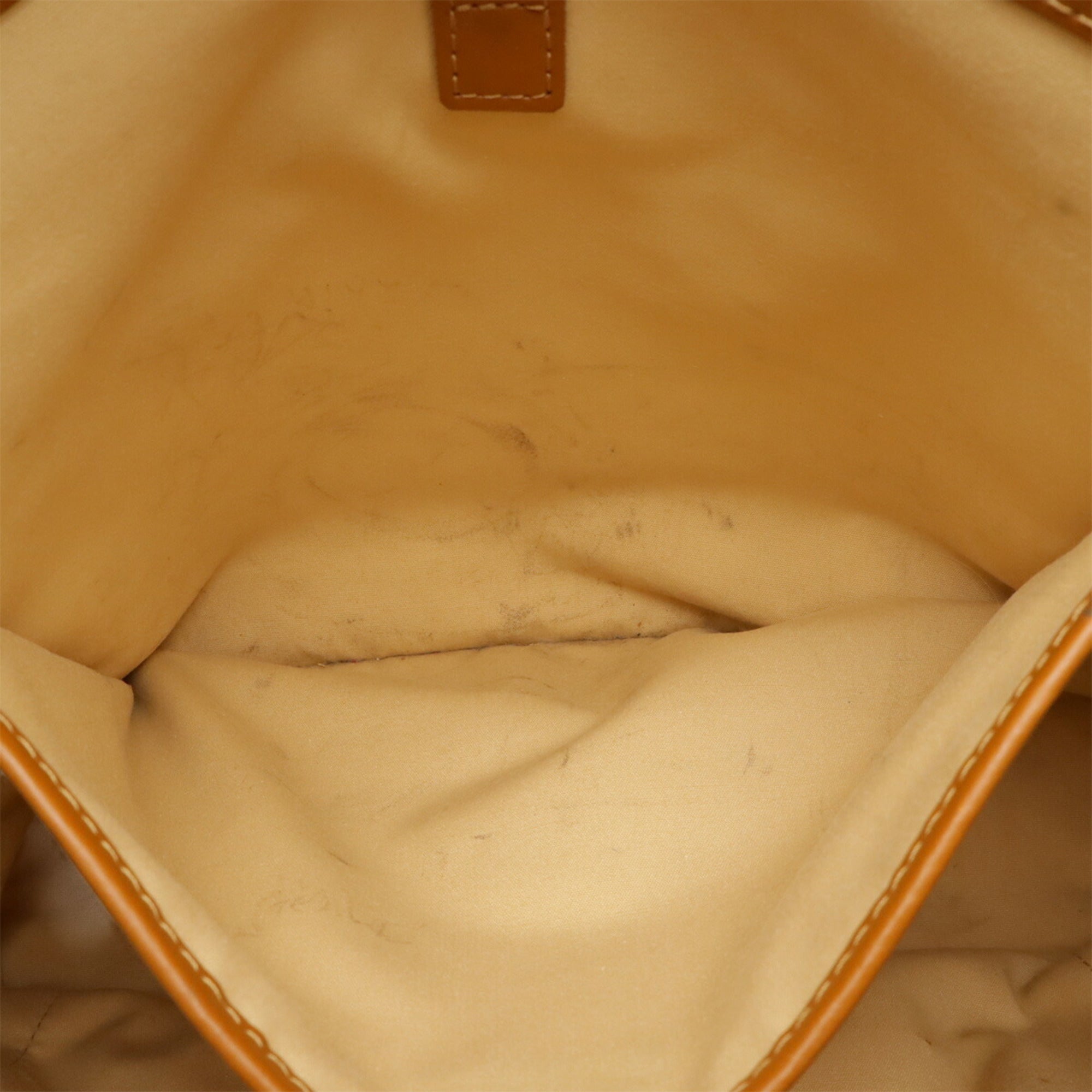 Louis Vuitton Beige Canvas Leather Shoulder Bag Tote Bag