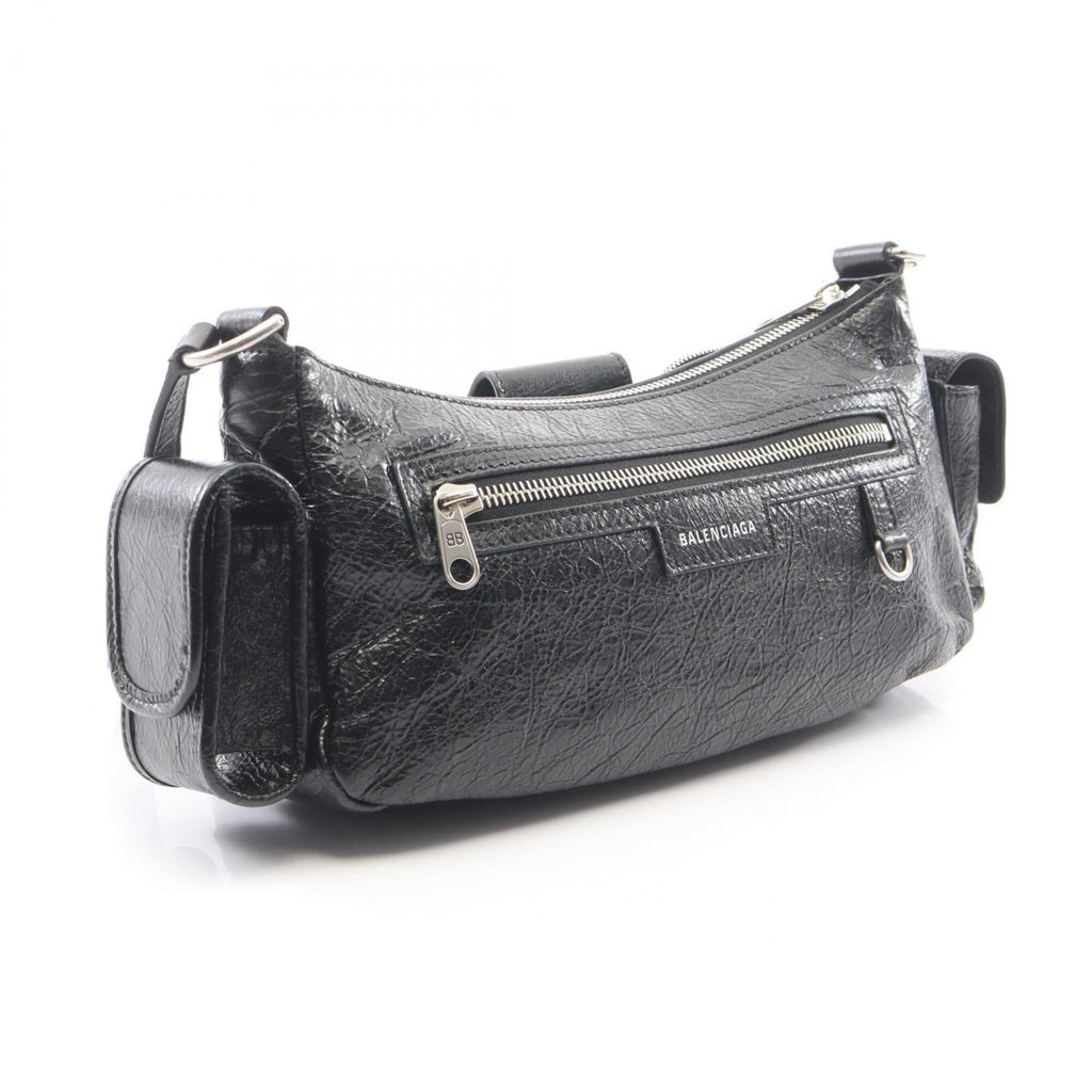 Balenciaga Black Leather Handbag Shoulder