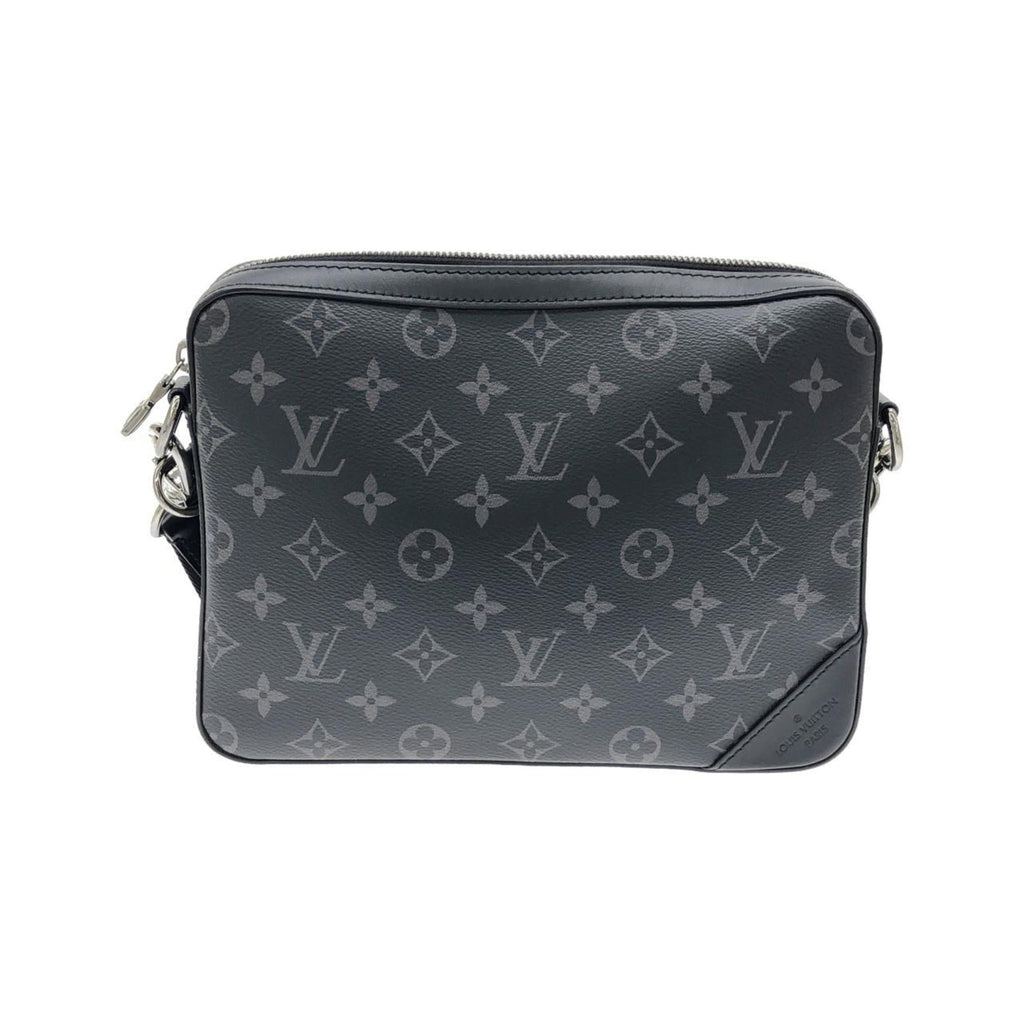 Louis Vuitton Black Gris Coated Canvas Pouch Shoulder Bag