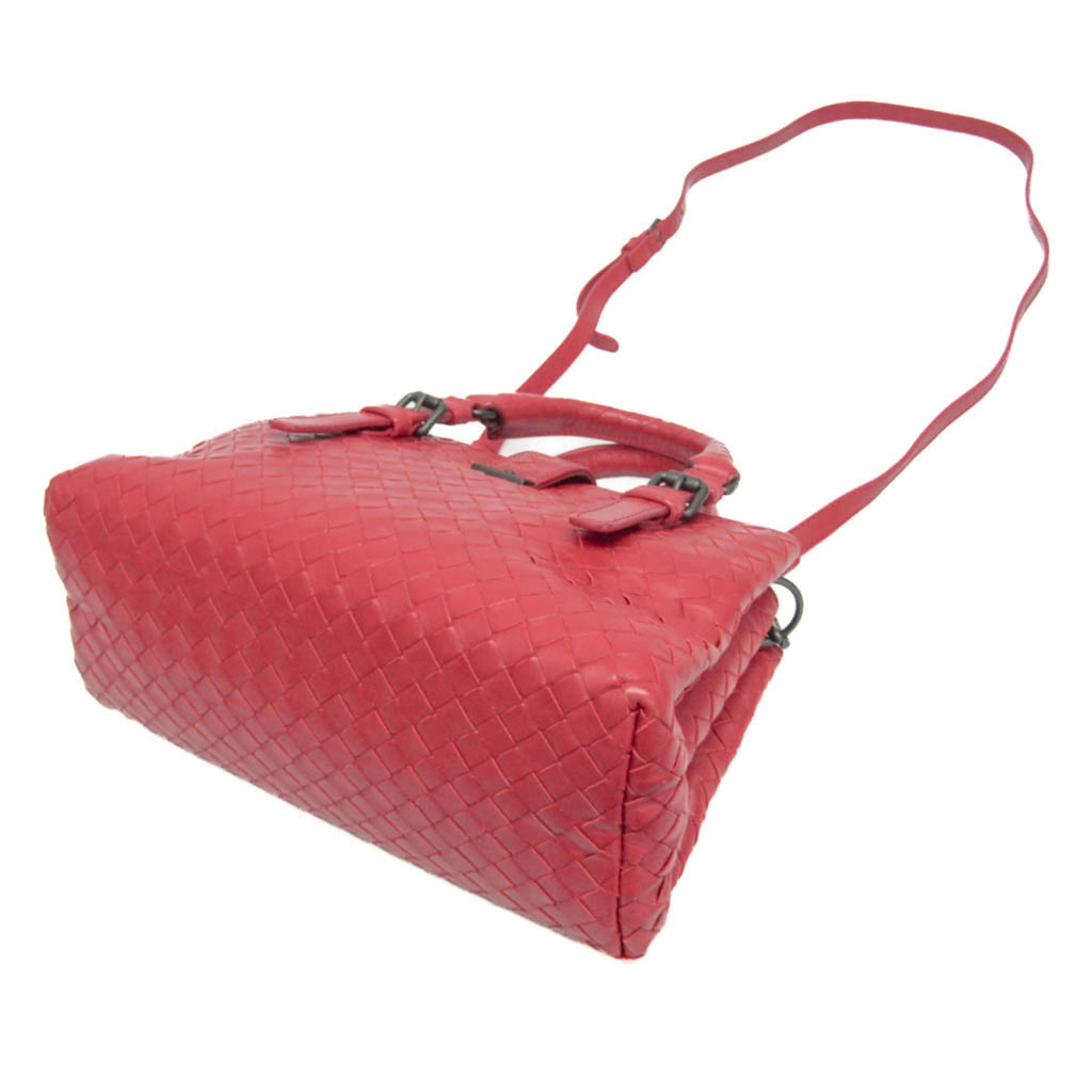 Bottega Veneta Roma Bag Intrecciato Nappa Red Leather Shoulder Bag Bag