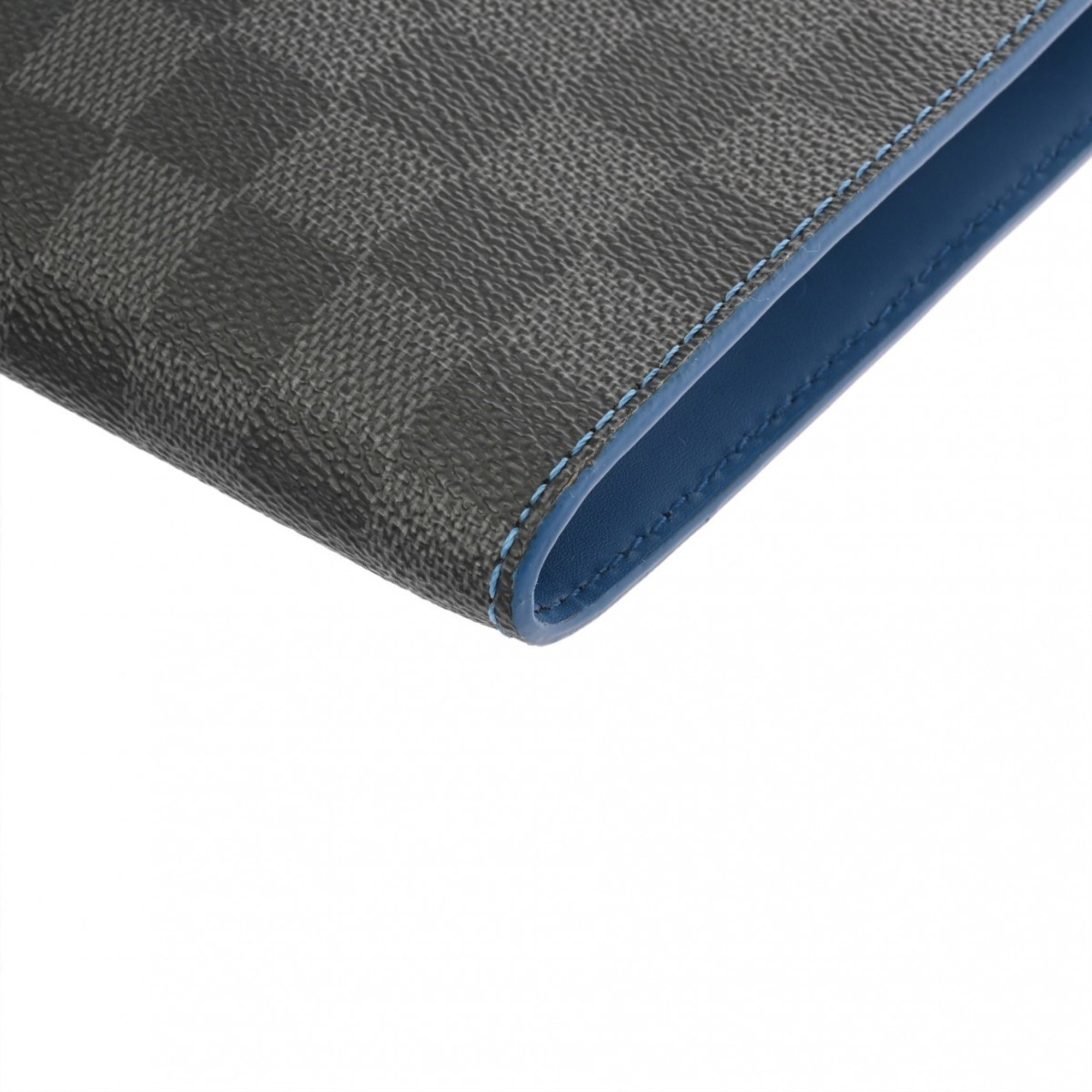 Louis Vuitton Black Gray Damier Canvas Clutch Bag Pochette
