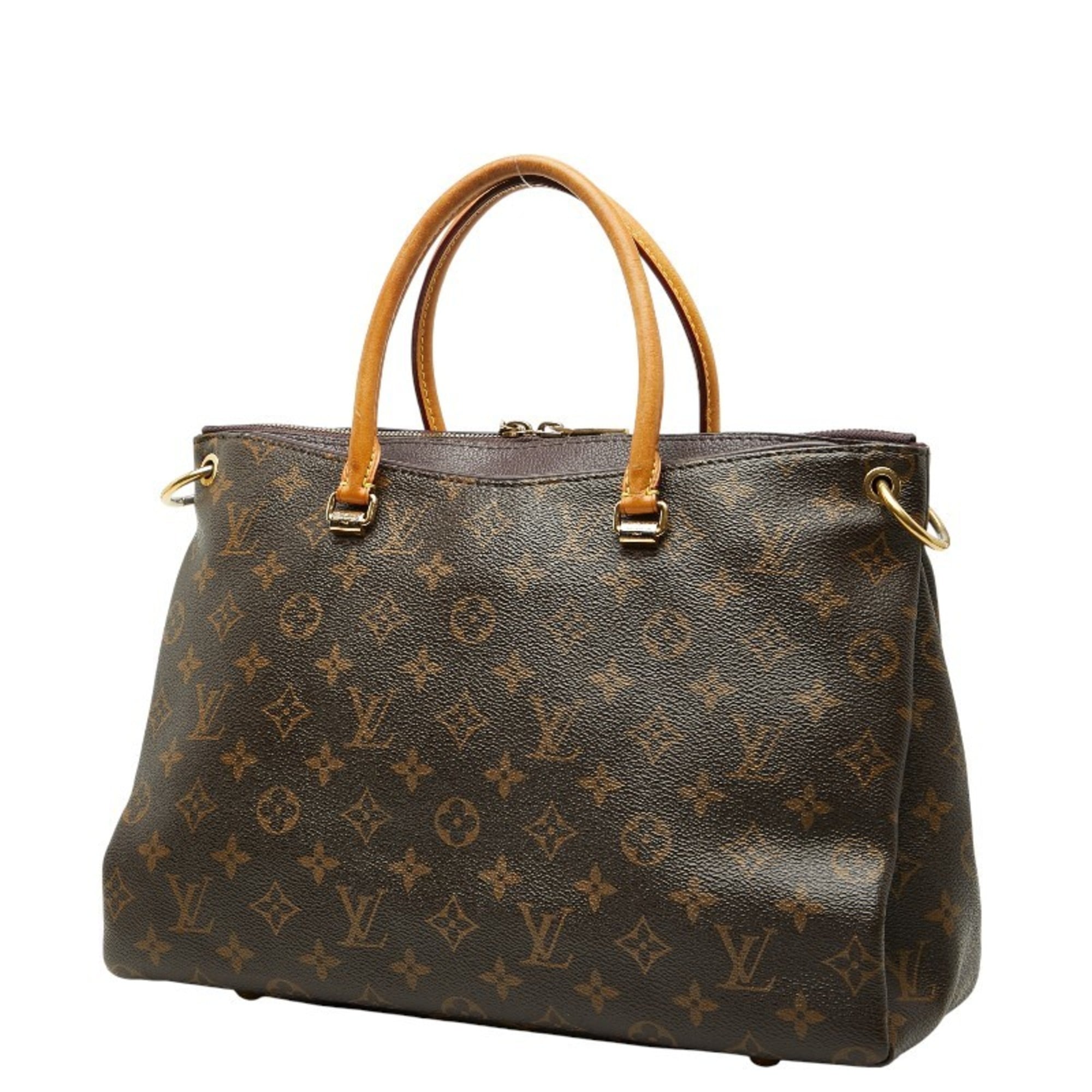 Louis Vuitton Brown Purple Pvc Leather Handbag Shoulder Bag