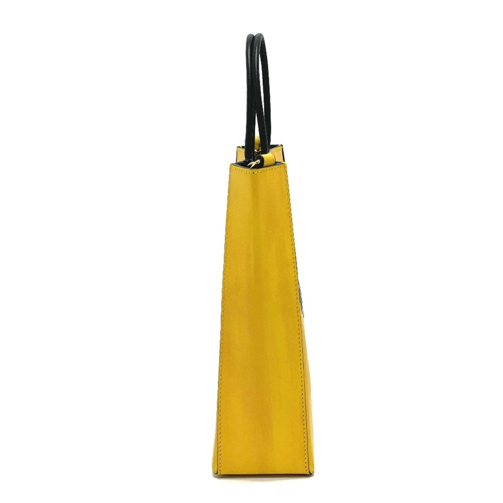 Fendi Yellow Leather Shoulder Bag