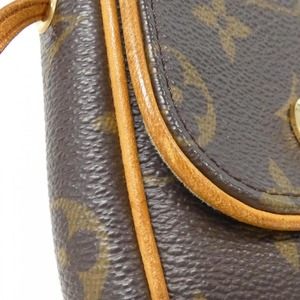 Louis Vuitton Marron Coated Canvas Pochette Shoulder Bag