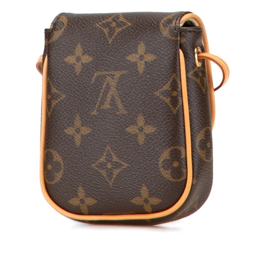 Louis Vuitton Monogram Brown Pvc Leather Pochette Shoulder Bag