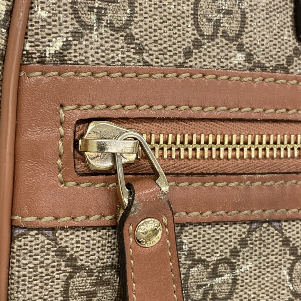 Gucci Brown Pink Pvc Shoulder Bag (Pre-Owned)