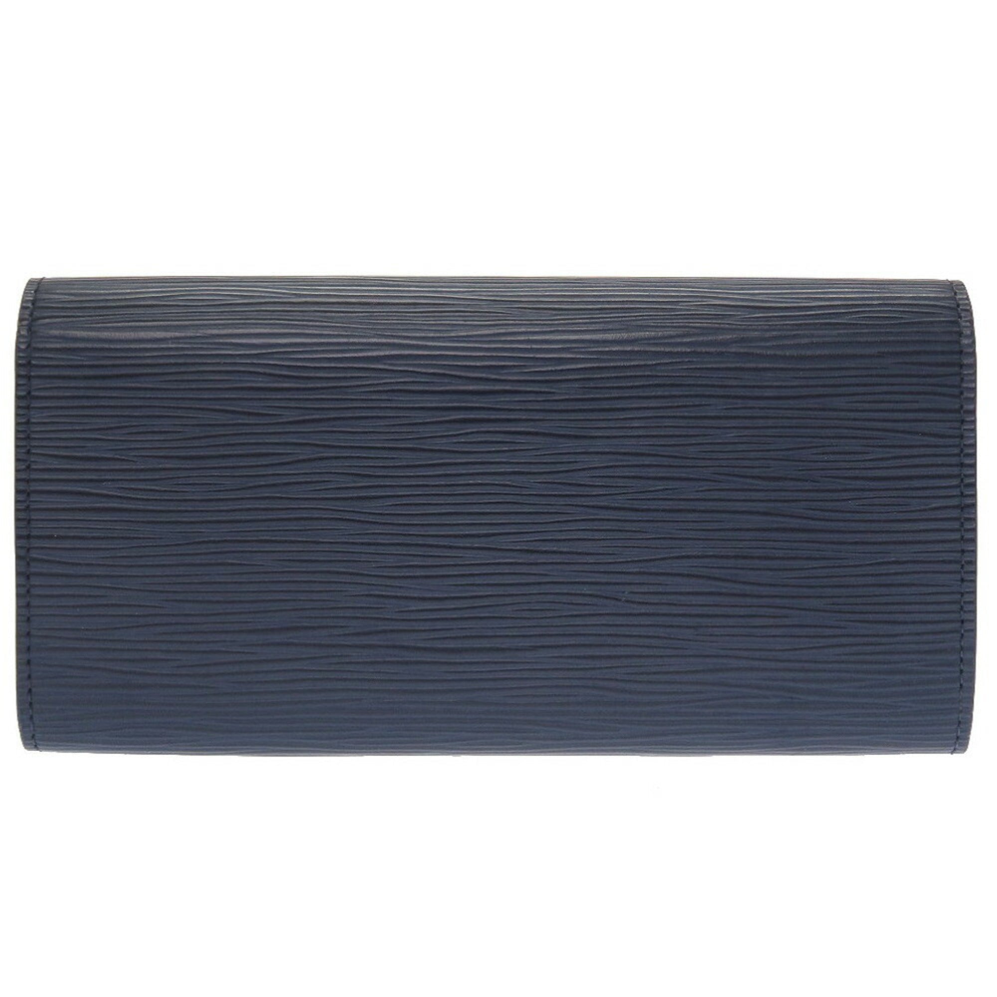 Louis Vuitton Epi Portefeuille Emily M60854 Leather Andigo Blue Long Wallet
