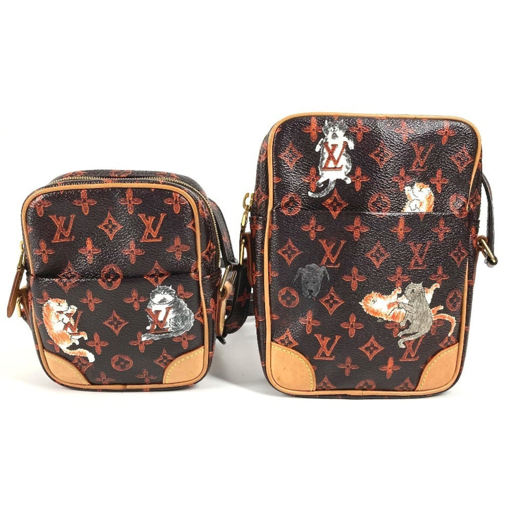 Louis Vuitton Brown Orange Monogram Pochette Shoulder Bag