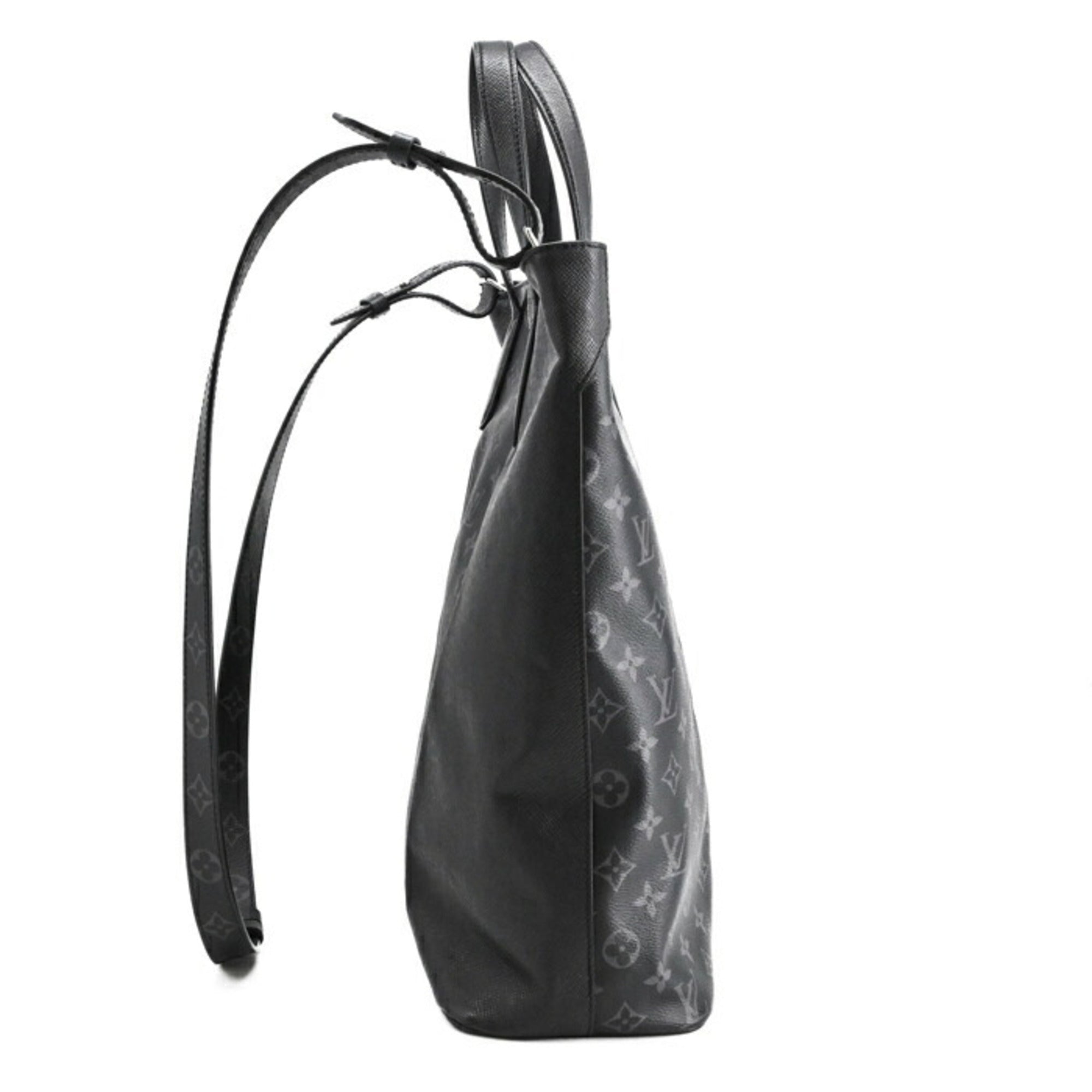 Louis Vuitton Black Noir Taigarama Handbag Shoulder Bag Tote Bag