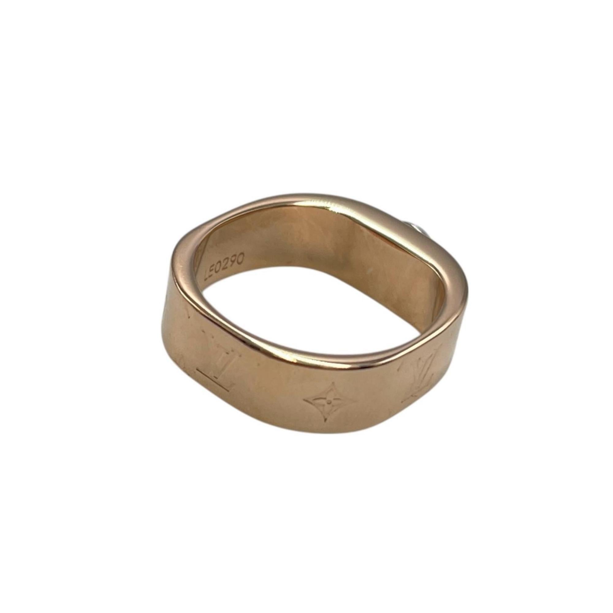 Louis Vuitton Pink Gold Metal Band Ring