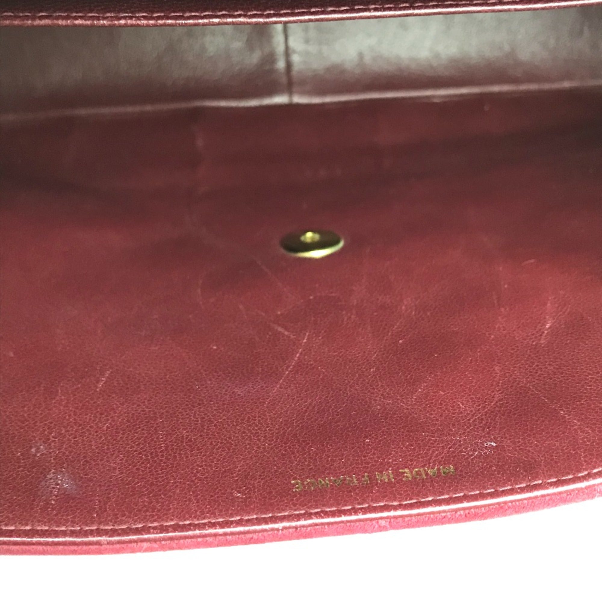 Chanel Red Leather Shoulder Bag