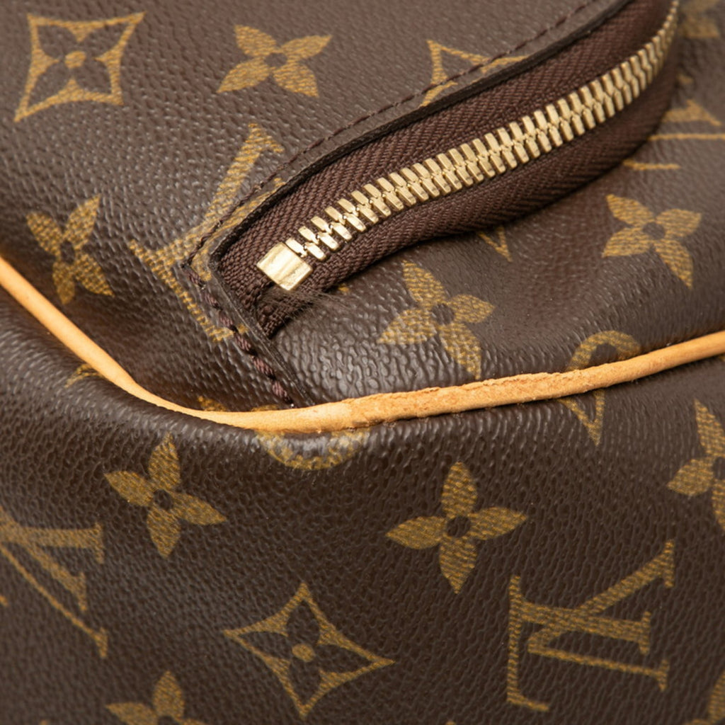 Louis Vuitton Brown Pvc Leather Boston Bag