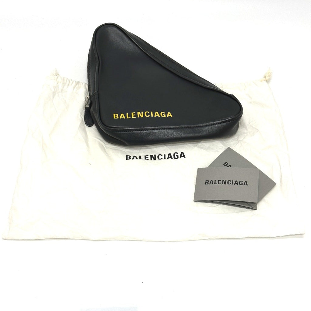 Balenciaga Black Leather Pouch